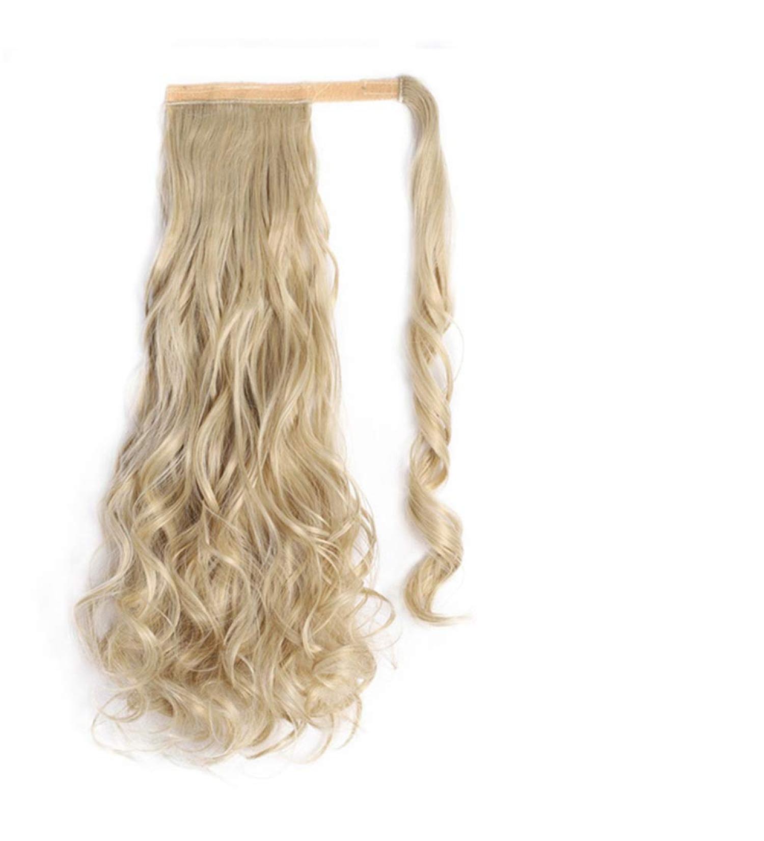 Vibrant 22-Inch Corn Wavy Long Ponytail Synthetic Wig | Clip-In Brown Hair Extension 1011-24-613 - Shop Internationally - Buy Online on GoSupps.com