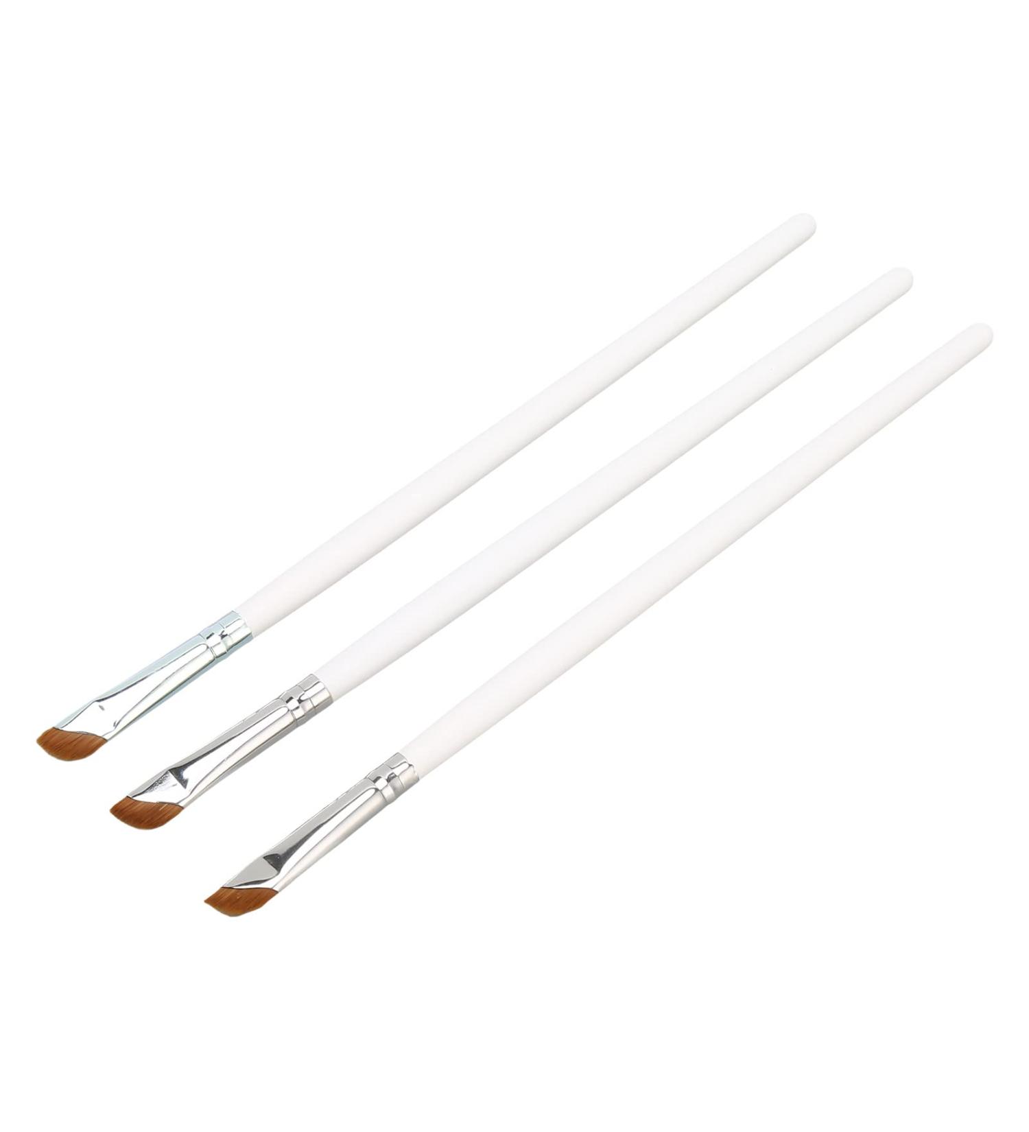 Eyeliner Brush 3PCS Slanted Eyeliner Brush Ultra Thin Slanted Head Eyeliner Brush Ultra Fine Slanted Mouth Comfortable Grip Eyeliner Makeup Brush White Nylon Bristles - Buy Online on GoSupps.com