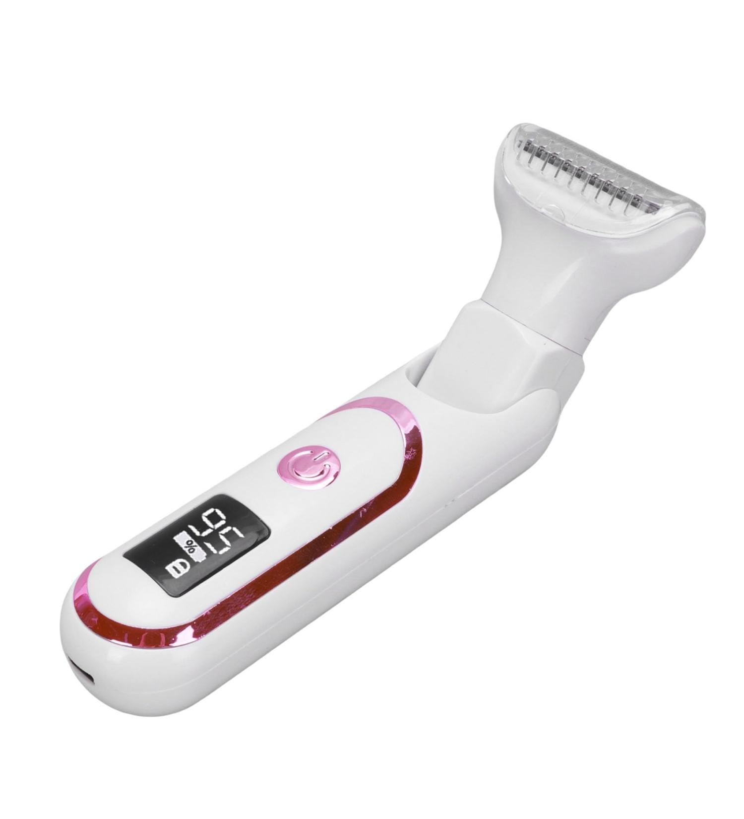 Pongnas 5 In 1 Electric Body Hair Trimmer Epilator for Female Men Wet Dry Use Pubic Hair Trimmer Bikini Trimmer with Replaceable 4pcs Cutting Heads - Buy Online on GoSupps.com