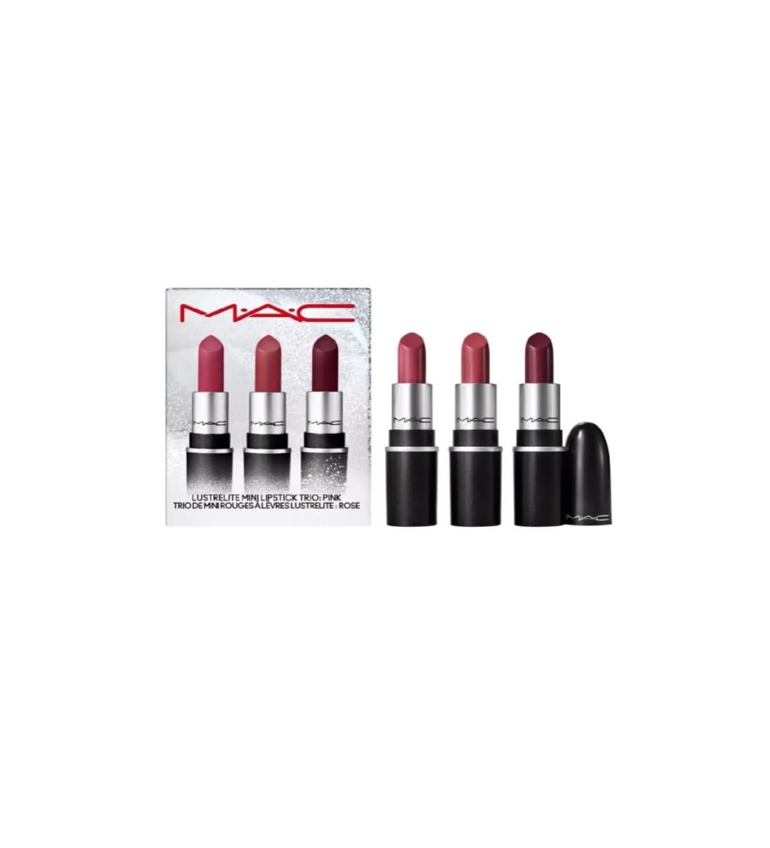 MAC Lustrelite Mini Lipstick Trio - Pink XMAS 23 | Shop Global | Free Shipping Available - Buy Online on GoSupps.com