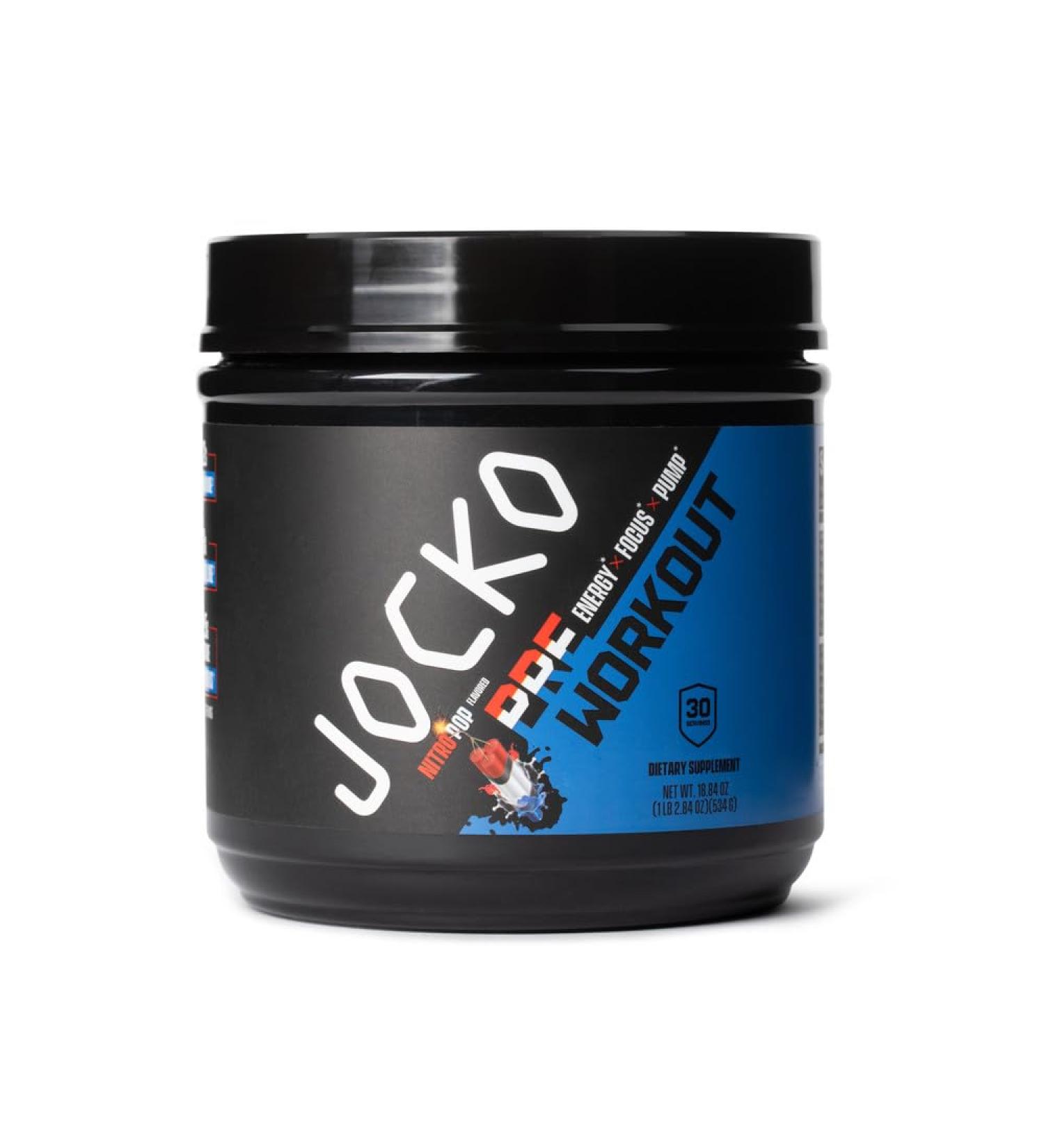 Jocko Fuel Pre Workout for Men & Women - High Stim Low Sugar Blend with Beta Alanine + L-Citrulline Support Muscle Pump Energy & Recovery 200mg of Caffeine Nitro Pop 30 Servings 1.31lbs (594 G) - Buy Online on GoSupps.com