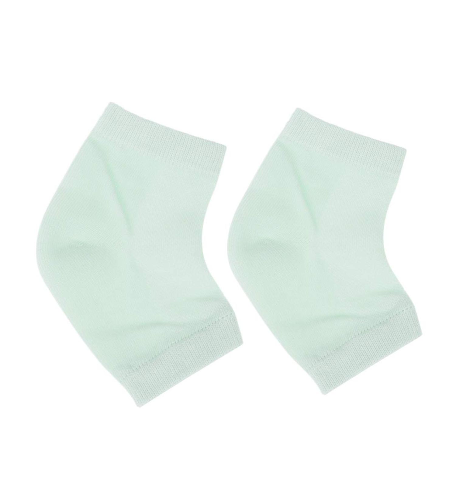 Cracked Heel Moisturizing Socks with Foot Lotion - Silicone Ankle Cuffs for Men & Women | Heel Pads in Light Green - Buy Online on GoSupps.com