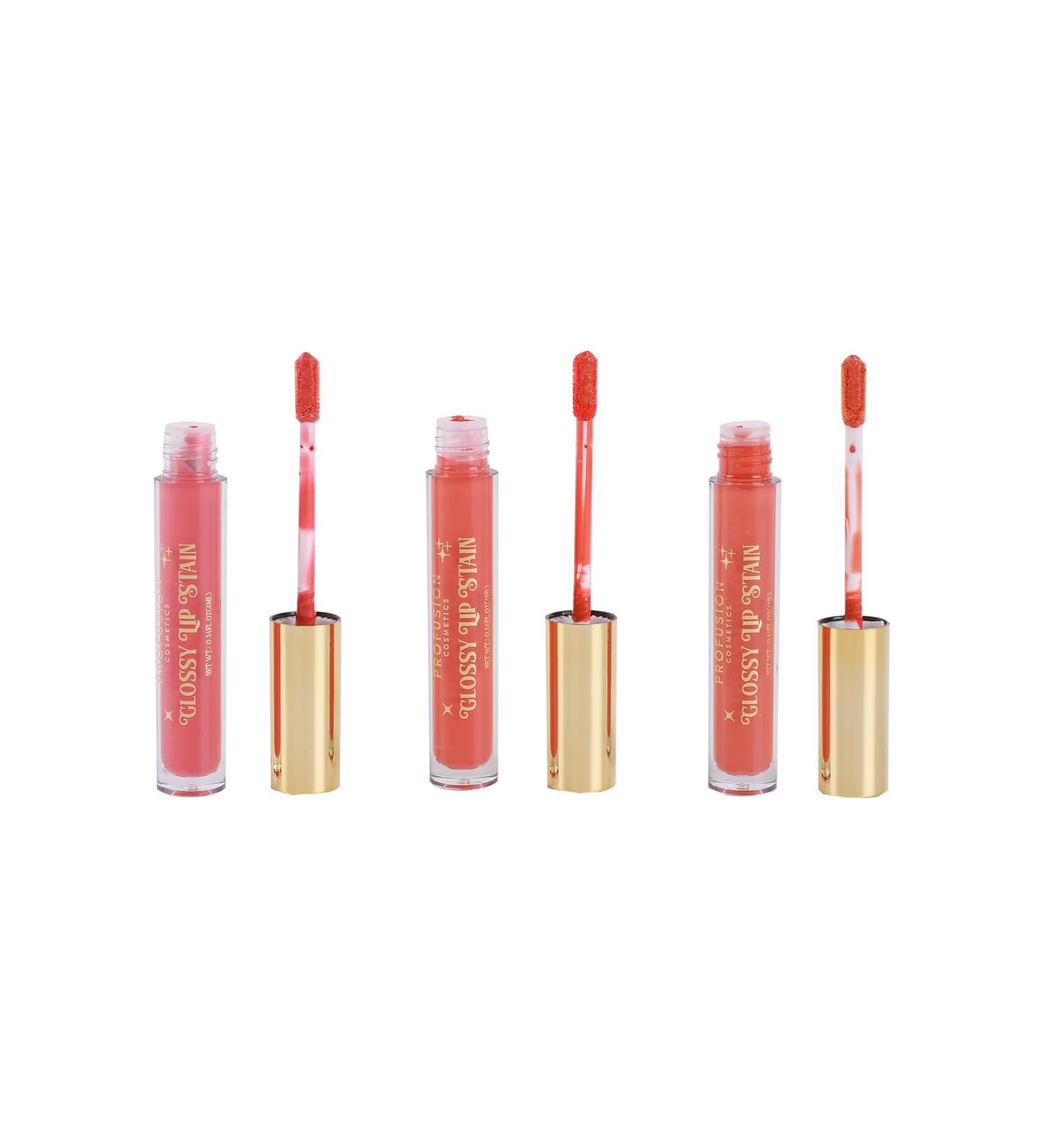 Shop Profusion Cosmetics Sweet Holiday Glossy Lip Stain Trio | 3-Piece Lip Set for Festive Beauty | International Shipping Available - Buy Online on GoSupps.com