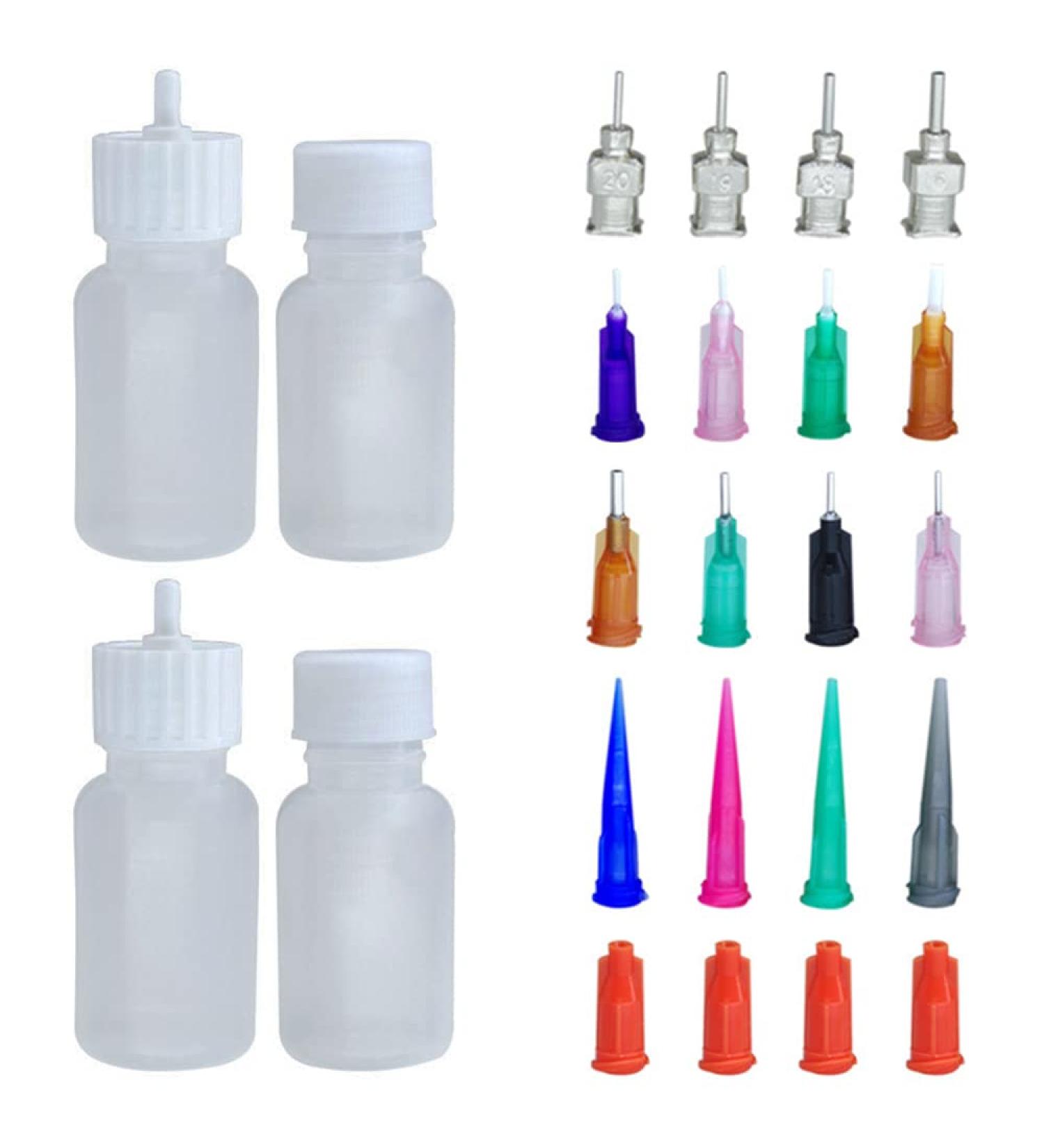 4PCS Kenzy Temporary Tattoo Kit with Precision Applicator Bottles and 16 Blunt Tips - Perfect for Tattoo Cone Paste, Body Art, Paint DIY Projects - Buy Online on GoSupps.com