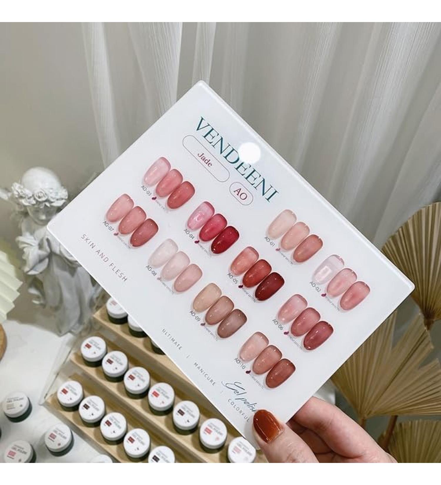 10 Colors/Set Gel Nail Polish Sequins Glitter Transparent UV Gel Varnish Colorful Purple Blue Nail Art Gel Lacquer - (Color: AO) - Buy Online on GoSupps.com