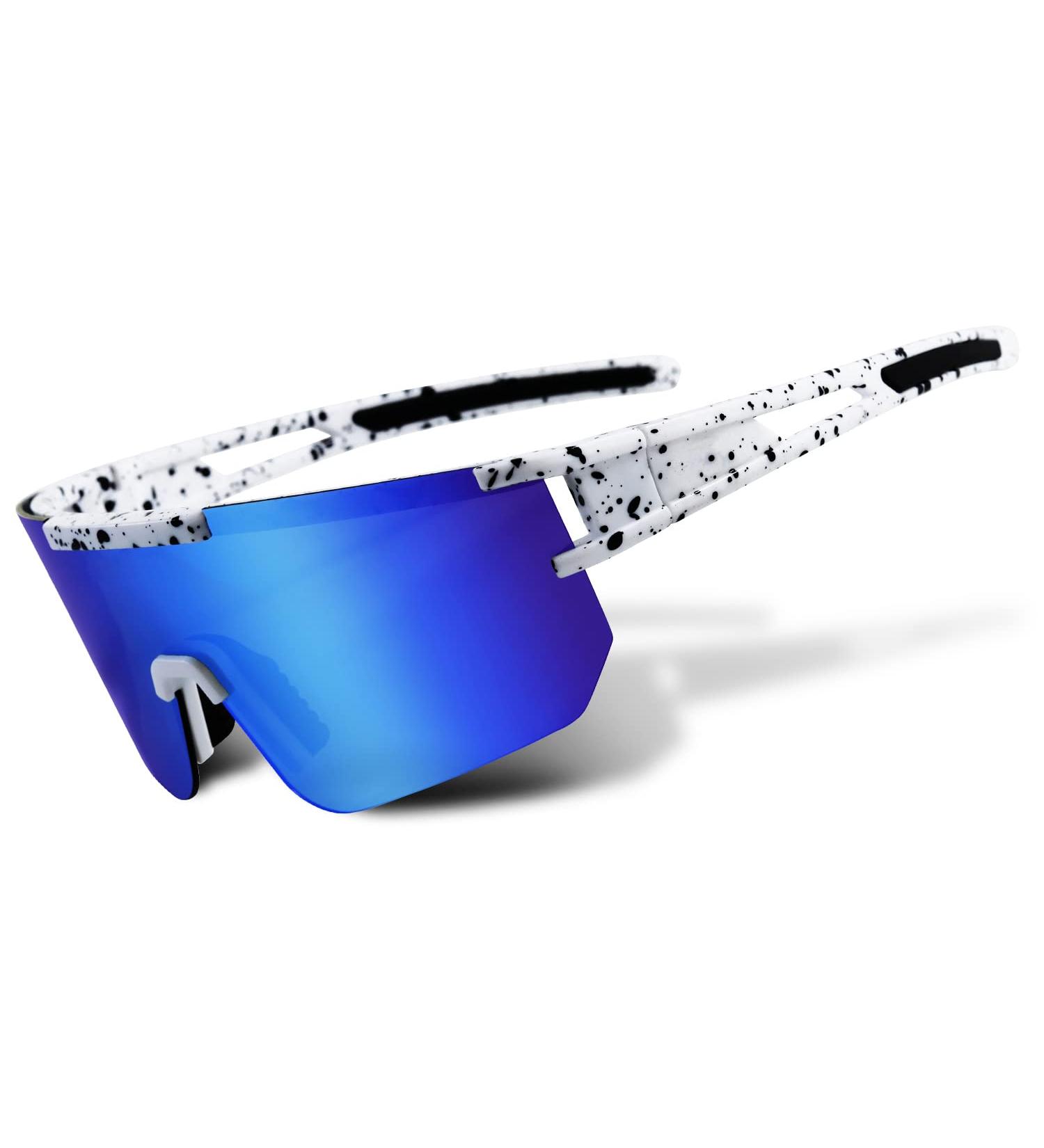 Polarized Sports Sunglasses | Light Blue Lens for Men & Women - Ideal for Running, Cycling, and Fishing - Buy Online on GoSupps.com