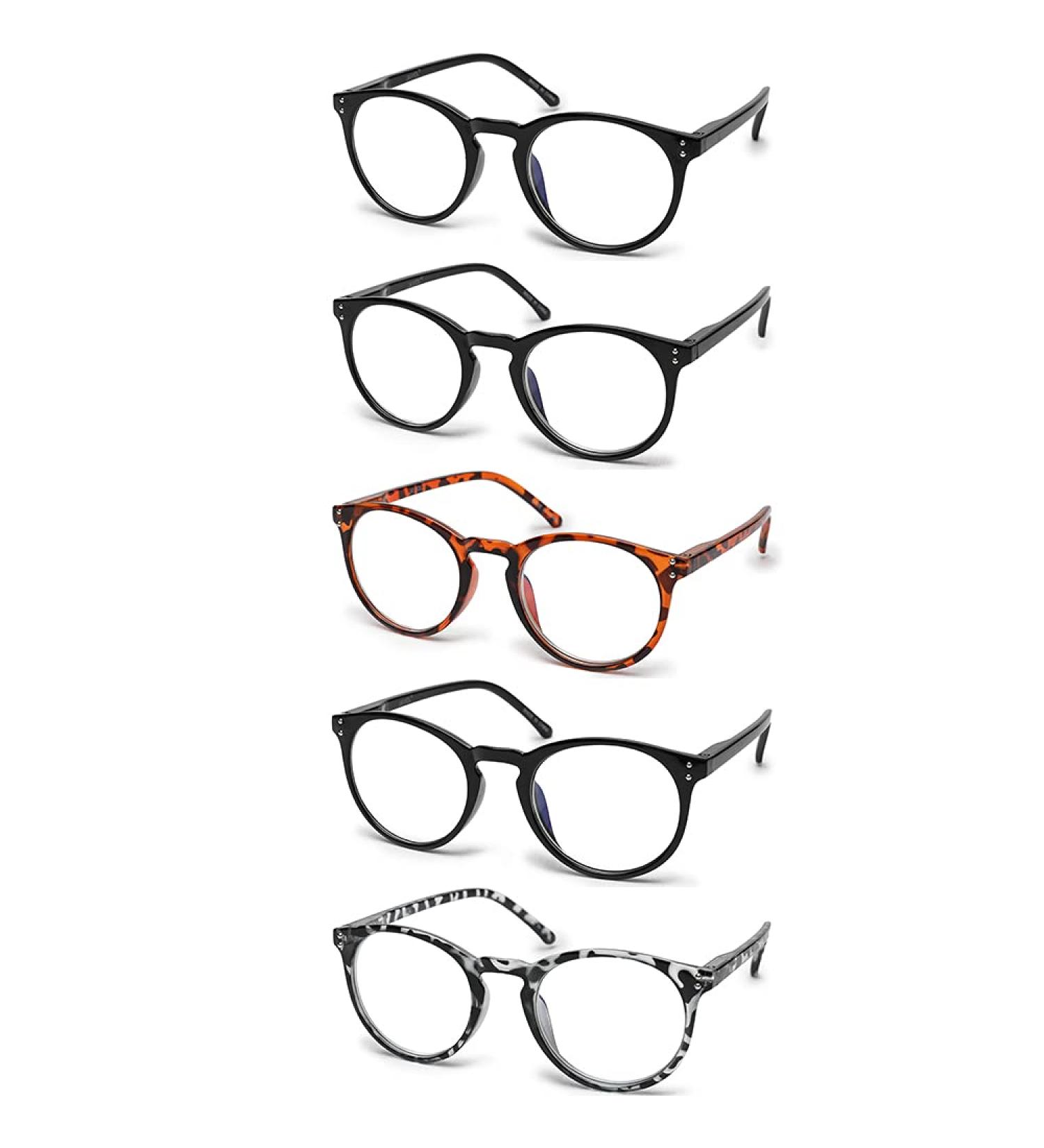 Vecien Reading Glasses - 3-Piece Set Spring-Hinge Design Ultra-Clear Crystal Lens Blue Light Filter (1.75 Diopters) for Men & Women - Buy Online on GoSupps.com