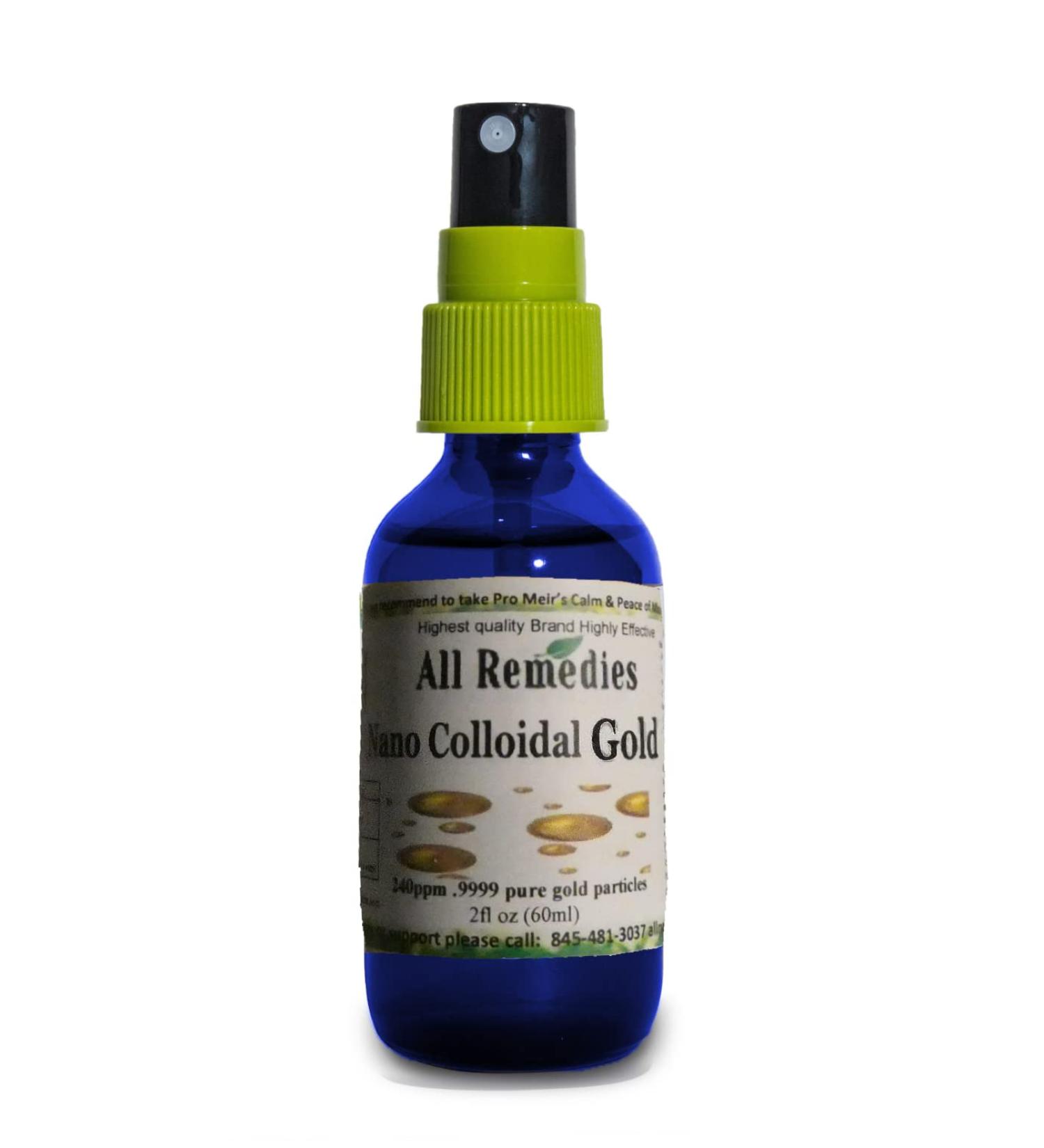 Nano Colloidal Gold All Remedies Brain Boost True Pure Nano Colloidal Liquid Gold Bottle 240ppm .999 True Gold Kosher Colloidal Gold for Adults Men Women Kids Spray, 2oz spray 1 Count (Pack of 1) - Buy Online on GoSupps.com