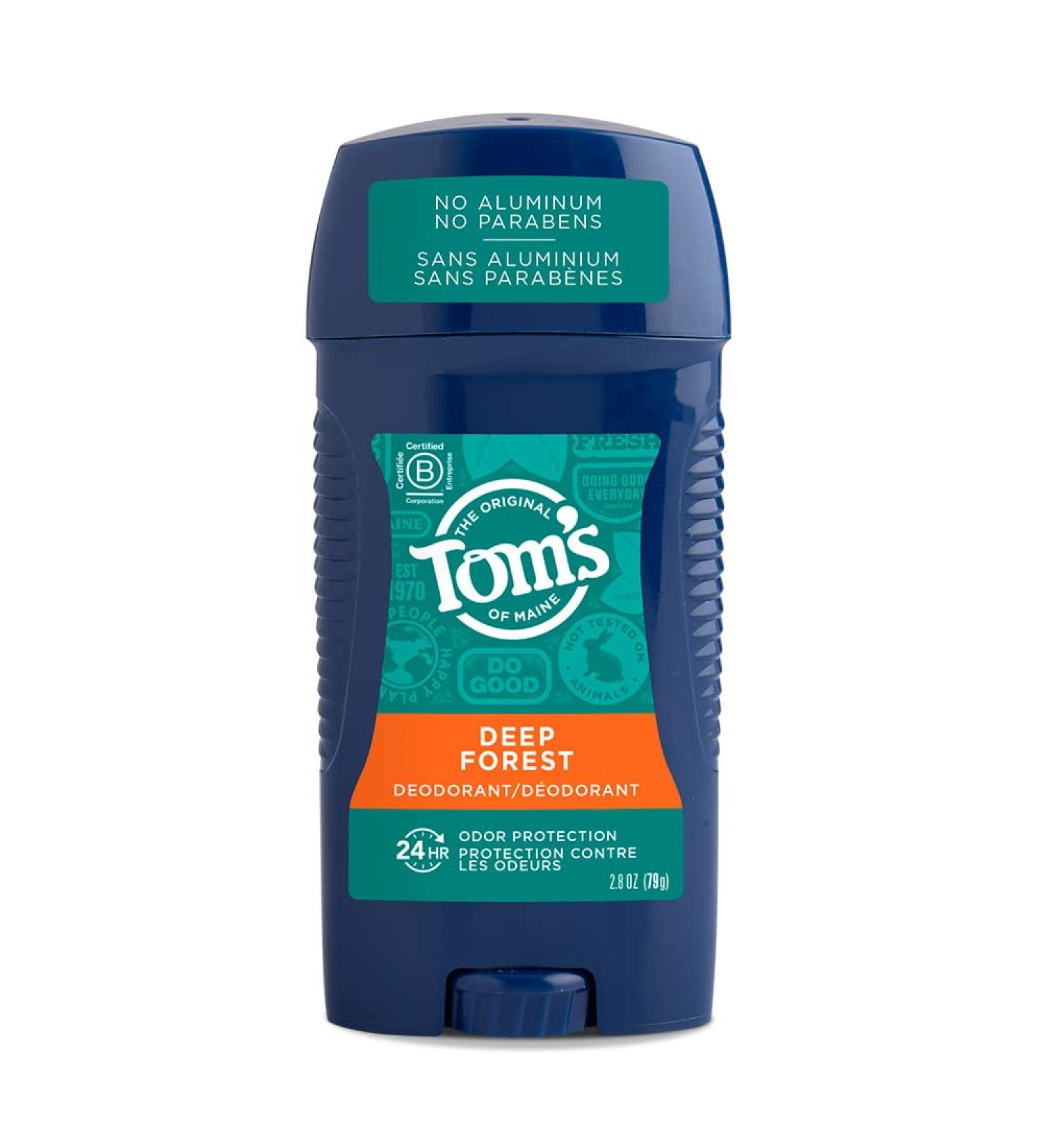 Tom's of Maine Aluminum-Free Men's Deodorant - Deep Forest, 2.8 oz | Long-Lasting Natural Protection - Buy Online on GoSupps.com