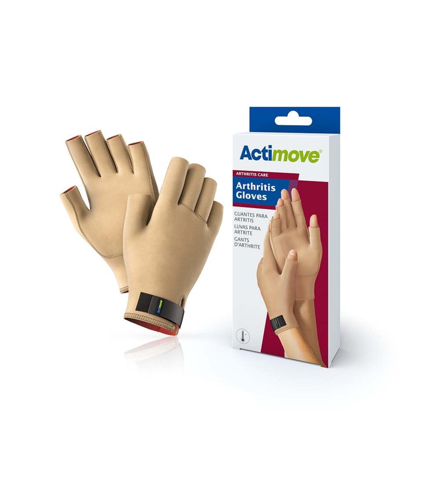 Arthritis Care Fingerless Gloves for Men & Women - X-Large Beige | Relief for Hand Pain Carpal Tunnel Rheumatoid Arthritis Tendonitis Neuropathy - Buy Online on GoSupps.com