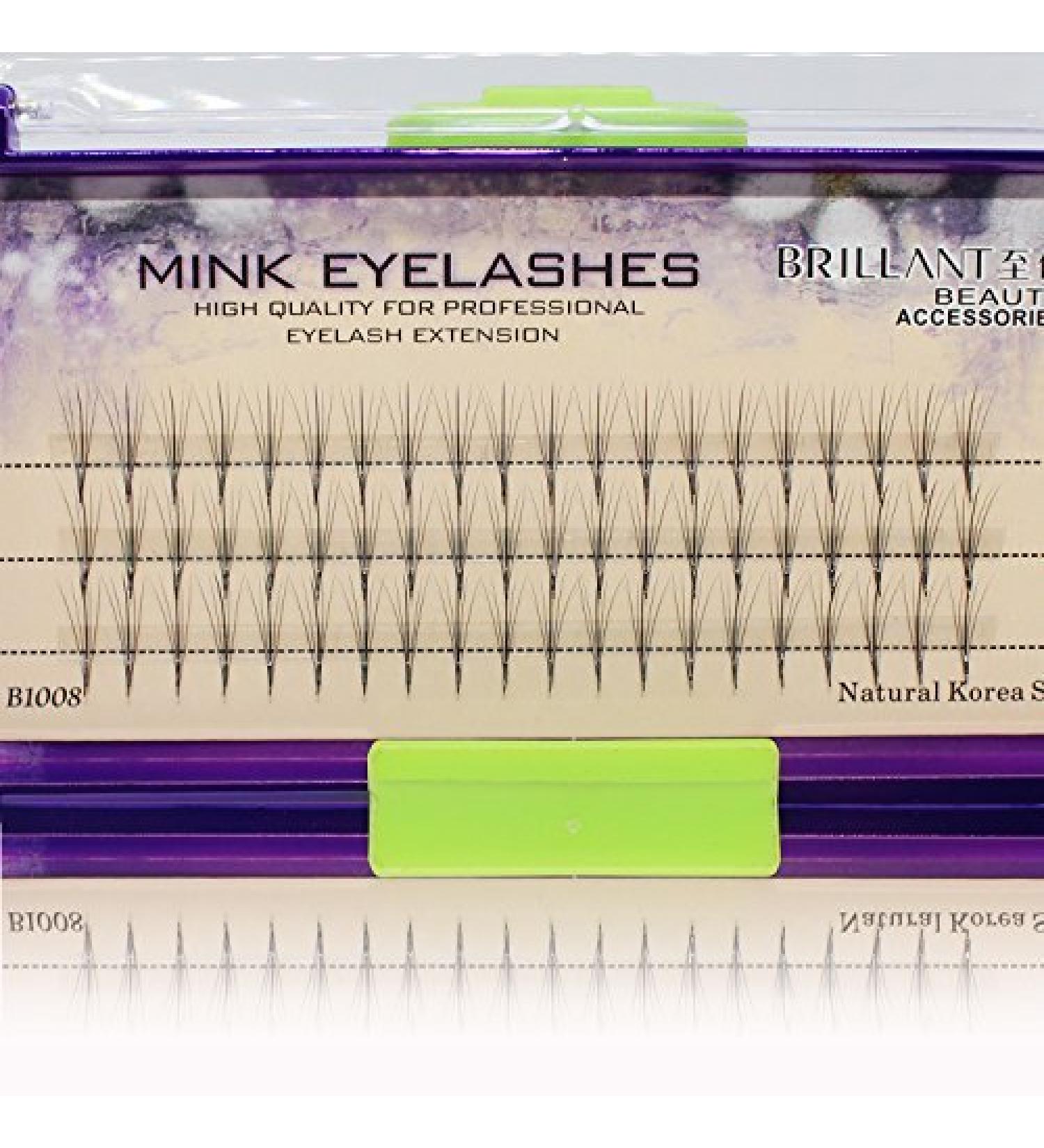 Scala 8-16mm to Choose Professional Grafting Eyelashes C Curl 5 Root Thickness 0.07 3D Eyelash Extensions 0.07mm Thickness Hair Mink Strip Eyelashes Individual Lashes Fans Lash Natural Style (12mm)