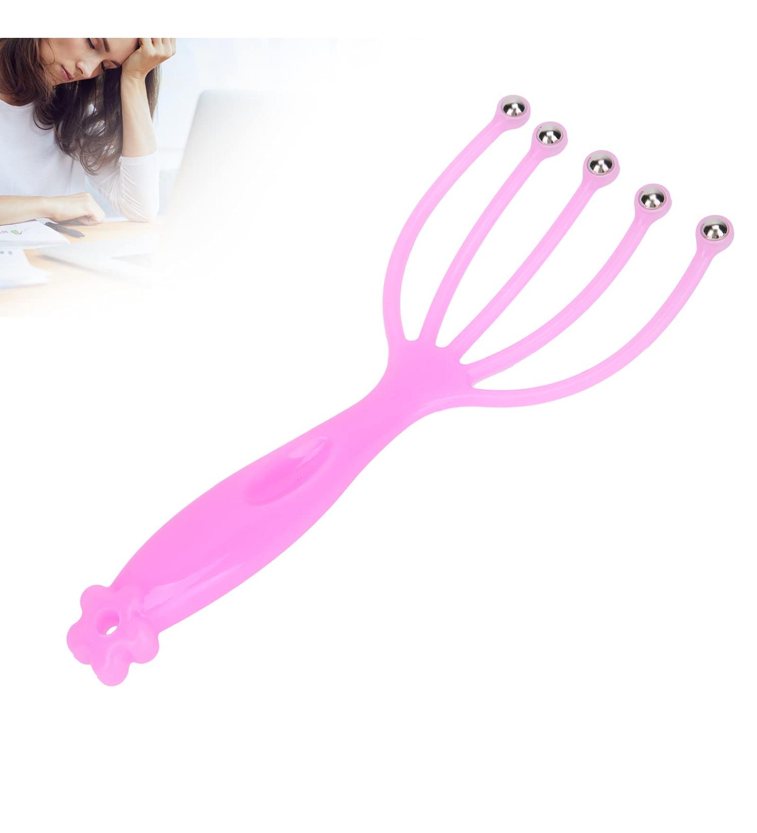Scalp Massager Head Massager - Deep Relaxation Tool for Home & Office - Pink Spider Design - Buy Online on GoSupps.com