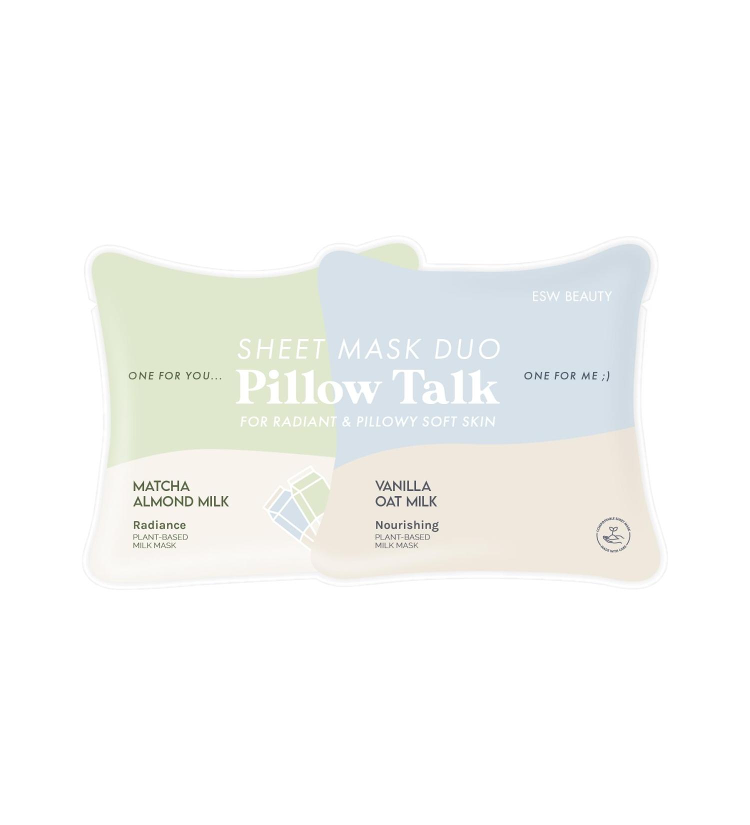 Buy ESW Beauty Pillow Talk Sheet Mask Duo - Achieve Radiant Pillowy Soft Skin | International Shipping Available - Buy Online on GoSupps.com