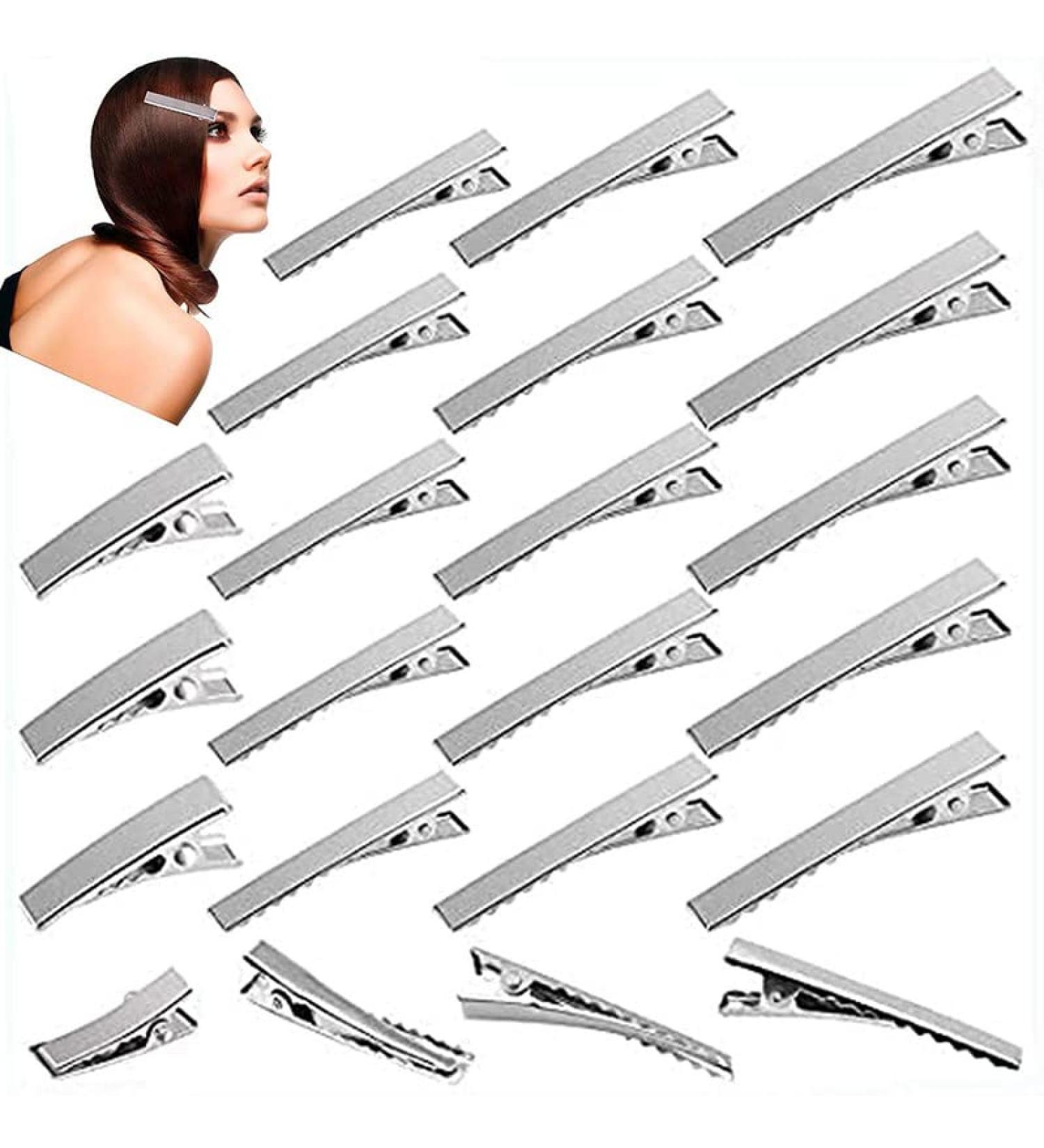 60 pcs Alligato Hair Clips - Metal Alligator Clips for Bows Making - Silver Bulk Alligator Bow Clips - 3 Sizes - Single Prong with Teeth - Crafts Supplies - Buy Online on GoSupps.com