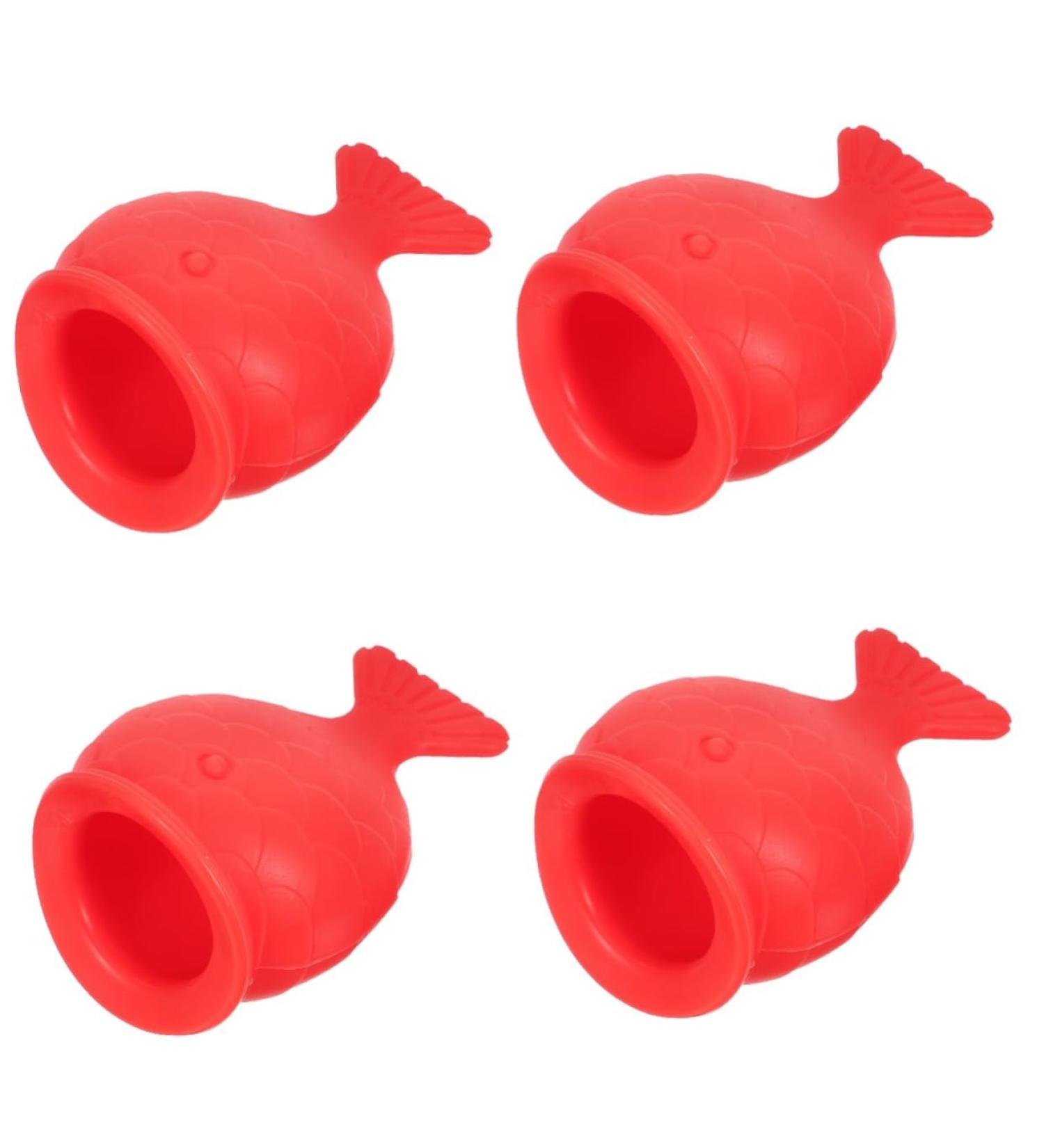 Beavorty 4pcs Silicone Fish Lip Filler (red) Lips Women Lip Enhancer Lab Sucker Plumping Mouth 8.2x6cmx4pcs Redx4pcs - Buy Online on GoSupps.com