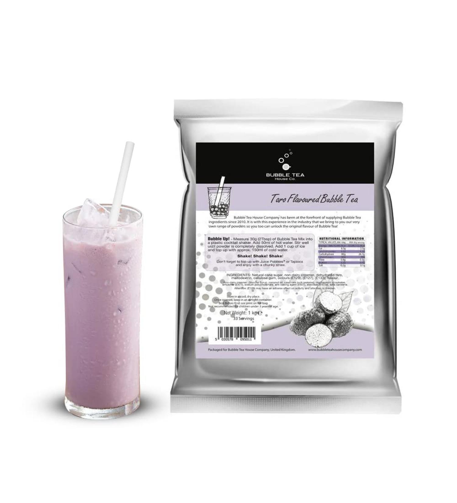 Taro Tea Powder for Bubble Tea 1000 Grams - Taro Powder Makes 35 Servings- Premium Taro Milk Tea Ingredients - Gluten Free Lactose Free - Buy Online on GoSupps.com