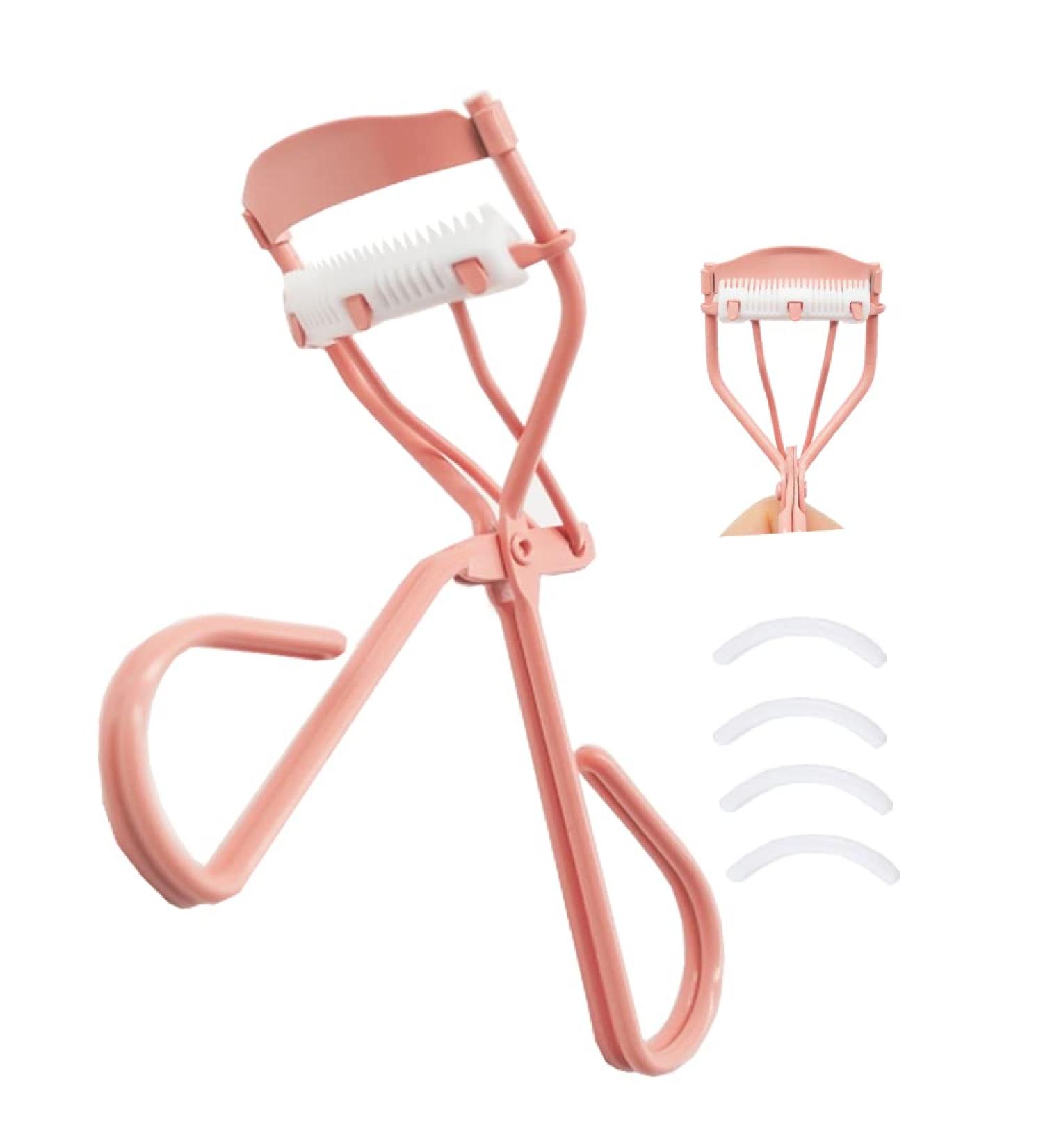 Eyelash Curlers with Comb - Pink Curlers for Lash Lift | Durable Carbon Steel & Comfort Grip - Buy Online on GoSupps.com