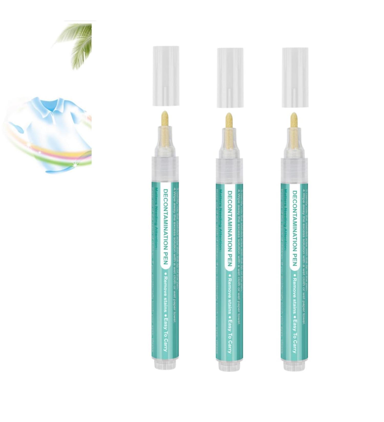 Stain Removing Pen Bleach for Clothing Bleach Pen for Clothing Portable Bleach Pen Wash Free Stain Remover Grease Stain Remover Bleach Pen Suitable for a Variety of Fabric Clothing (3) - Buy Online on GoSupps.com