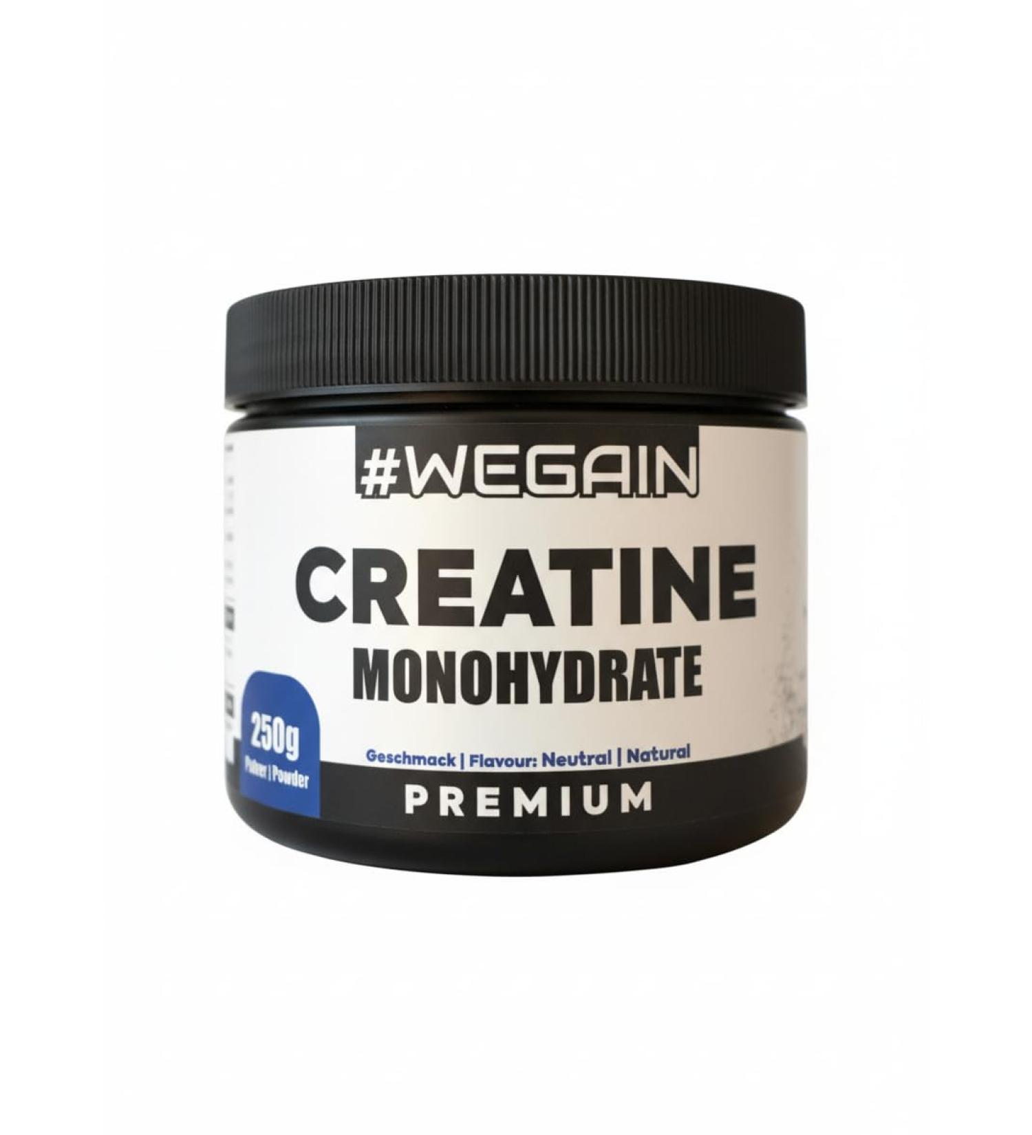Creatine Monohydrate Powder 250 g Taste-Neutral Premium 200 Mesh Grit Optimal Solubility - Buy Online on GoSupps.com