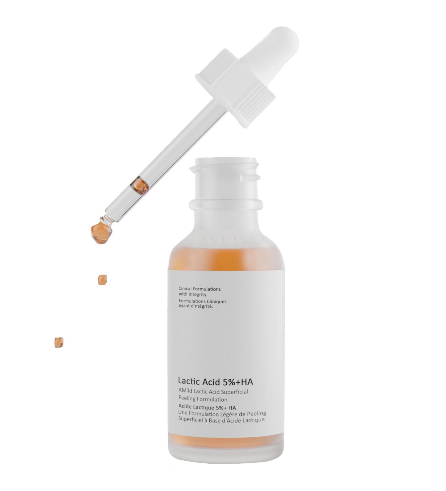 Lactic Acid Serum for Women | 30ML Exfoliating Moisturizer with 5% Lactic Acid & Hyaluronic Acid - Best for Dry Skin - Buy Online on GoSupps.com