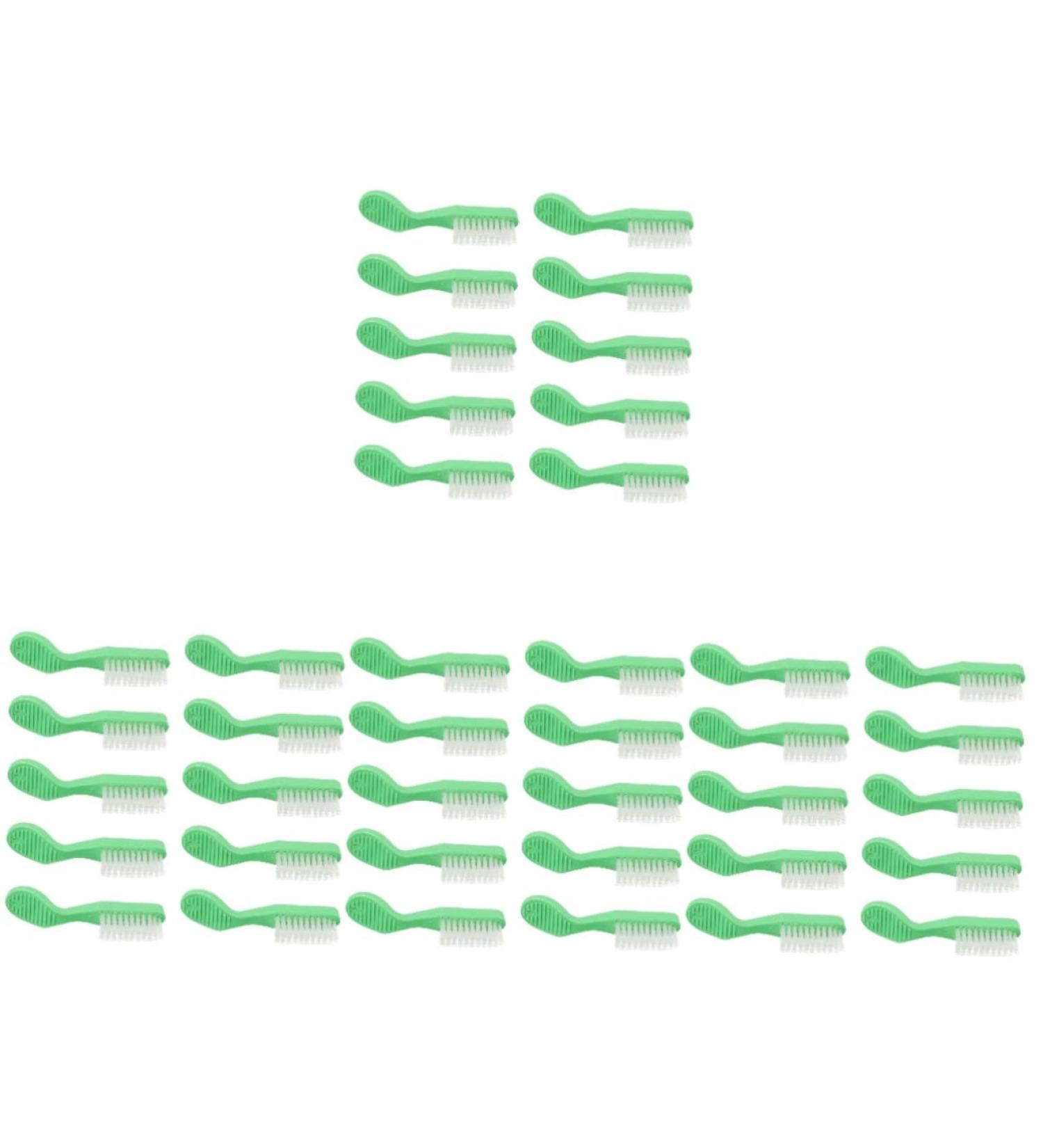 FRCOLOR Teeth Cleaning Set - 40 Disposable Toothbrushes for Travel | Deep Cleaning Green Toothbrushes (4 Pcs) - Ideal for International Shipping - Buy Online on GoSupps.com