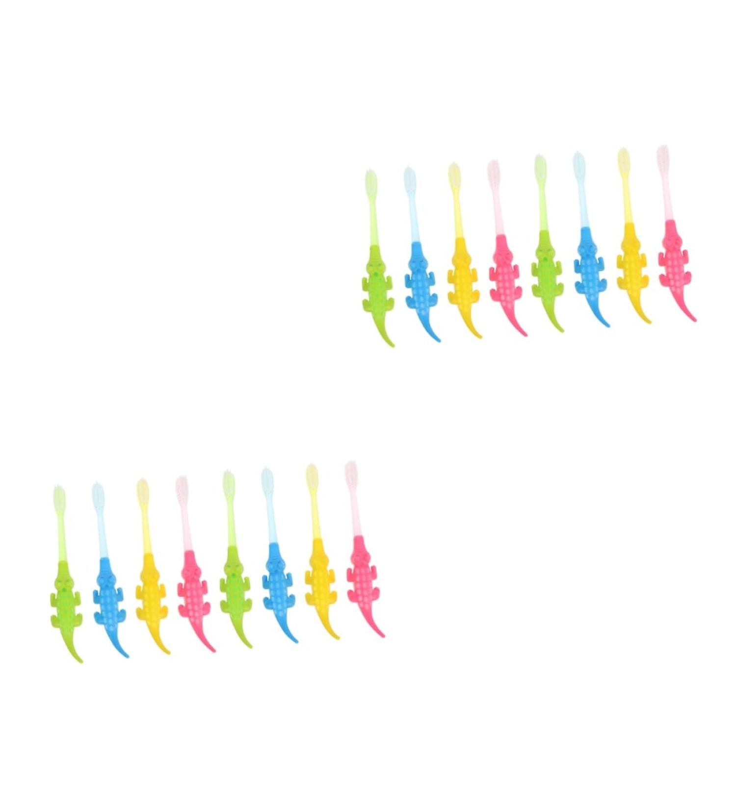 Ultechnovo 16 StK Small Krokodil Toothbrush | Children's Manual Cleaning Brush | Cartoon Teeth Cleaner for Kids - Buy Online on GoSupps.com