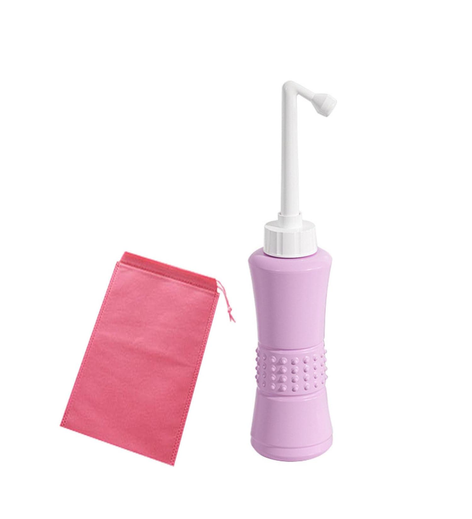 Brigtviee Portable Travel Bidet - Hygienic On-the-Go Cleaning with 75 Nozzle & Travel Bag - 500ml Vaginal Shower - Buy Online on GoSupps.com