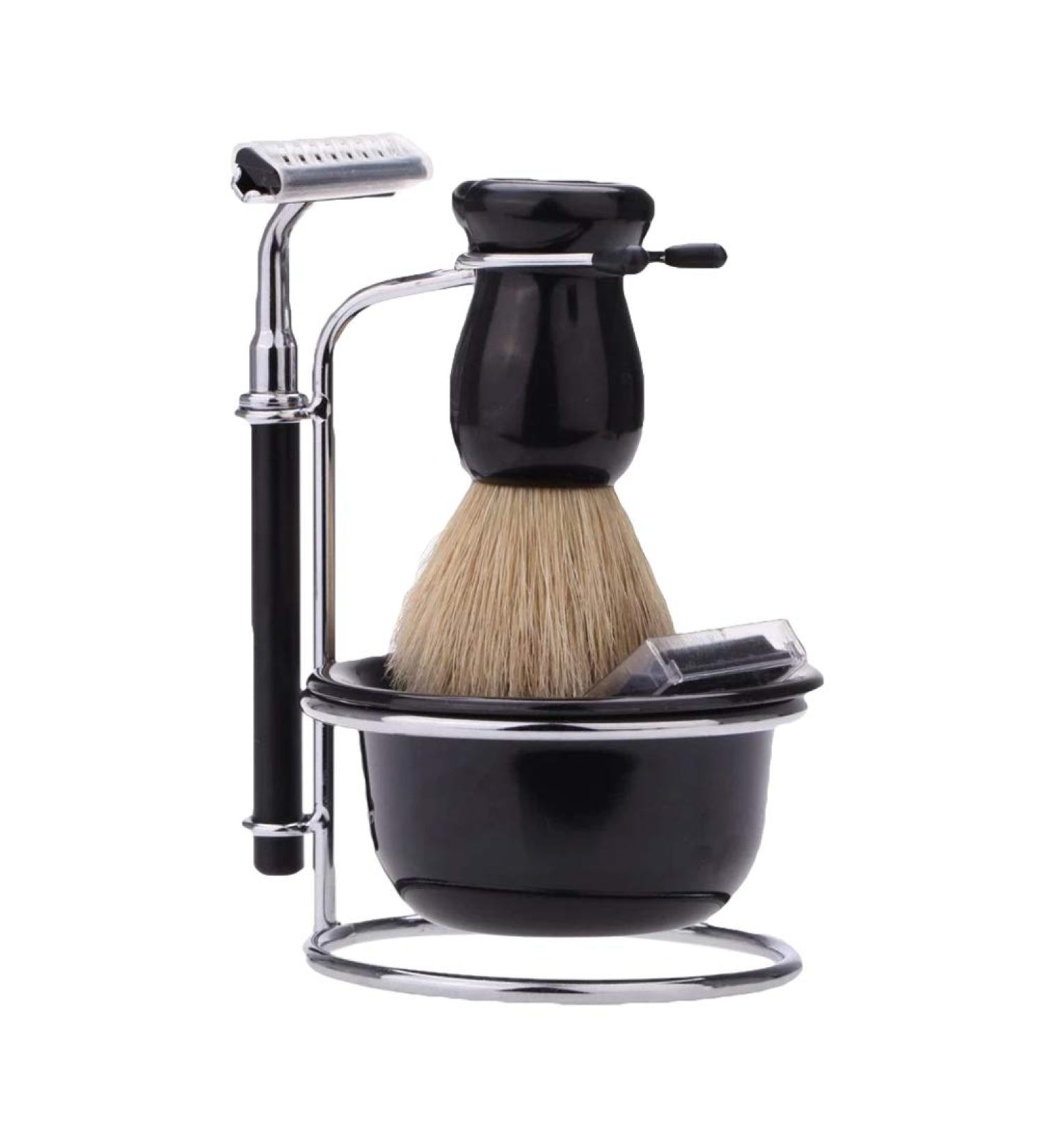 Pengenga Razor Set - Premium Manual Shaving Gift Set for Men Includes Razor Brush Stand and Bowl - Perfect for Grooming & Style - Buy Online on GoSupps.com