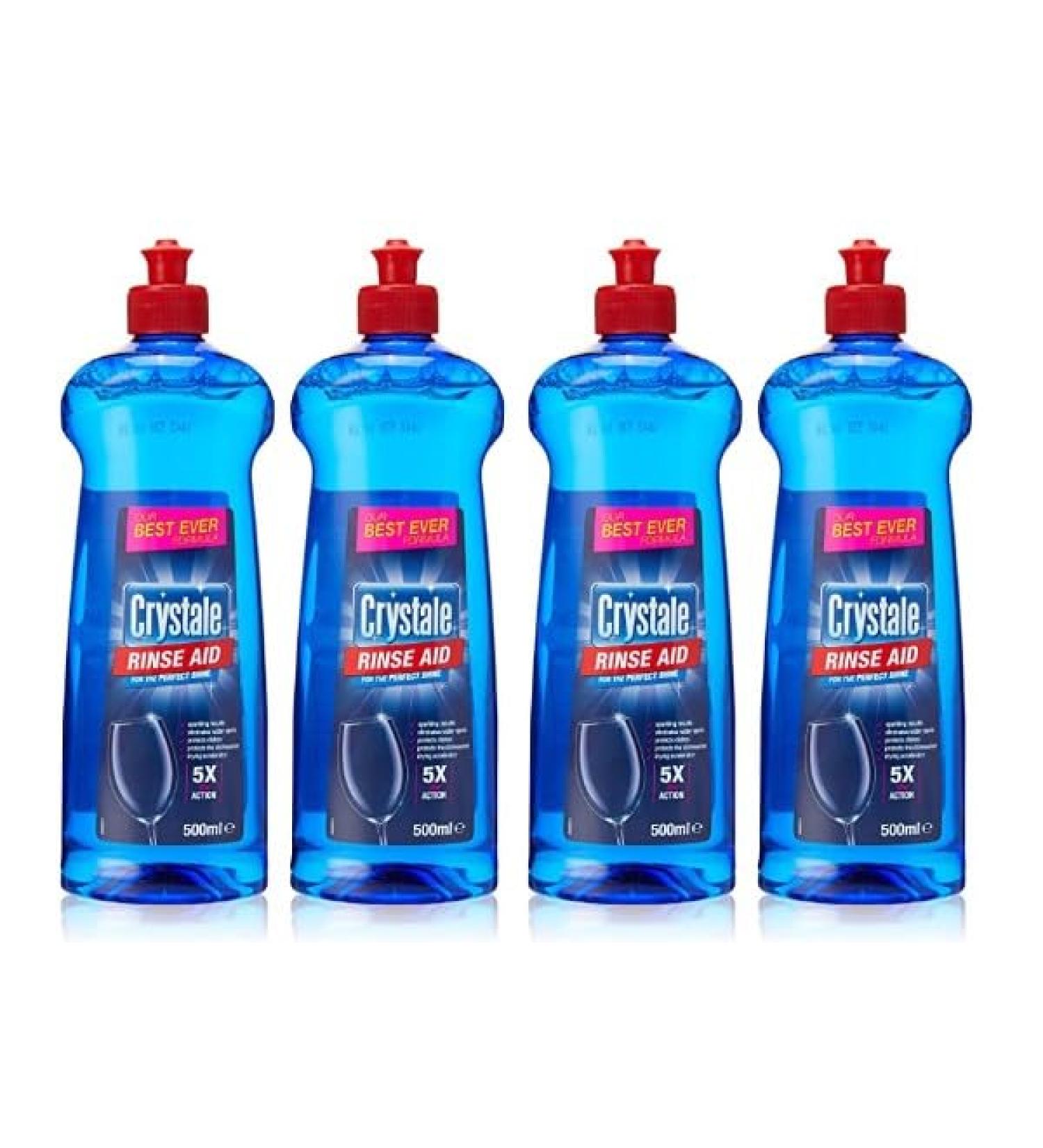 4 x 500ml Dishwasher Rinse Aid Blue