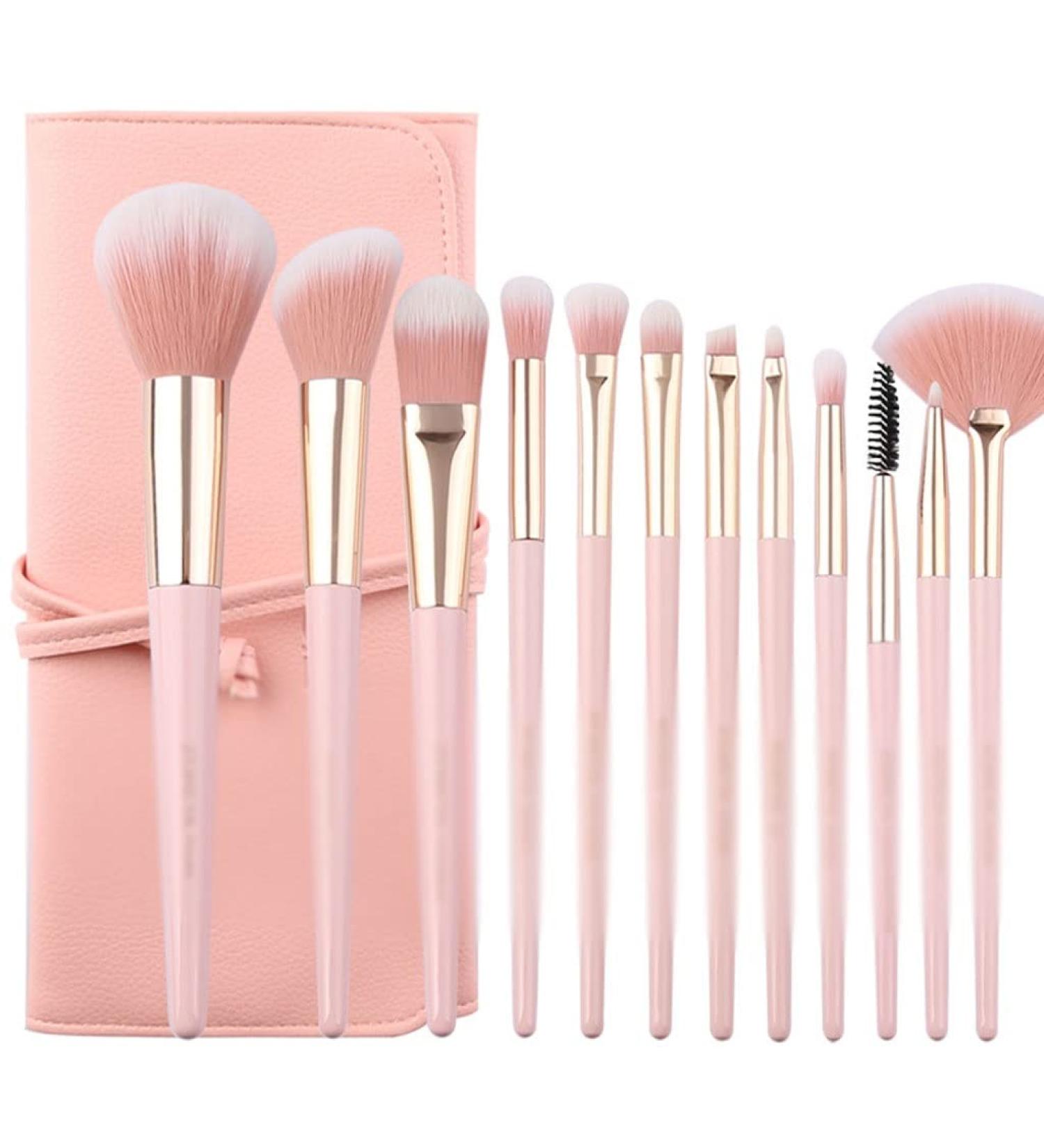 DFHBFG 12 Piece Makeup Brush Set - Complete Powder Tool Kit for Flawless Application | International Shipping - Buy Online on GoSupps.com