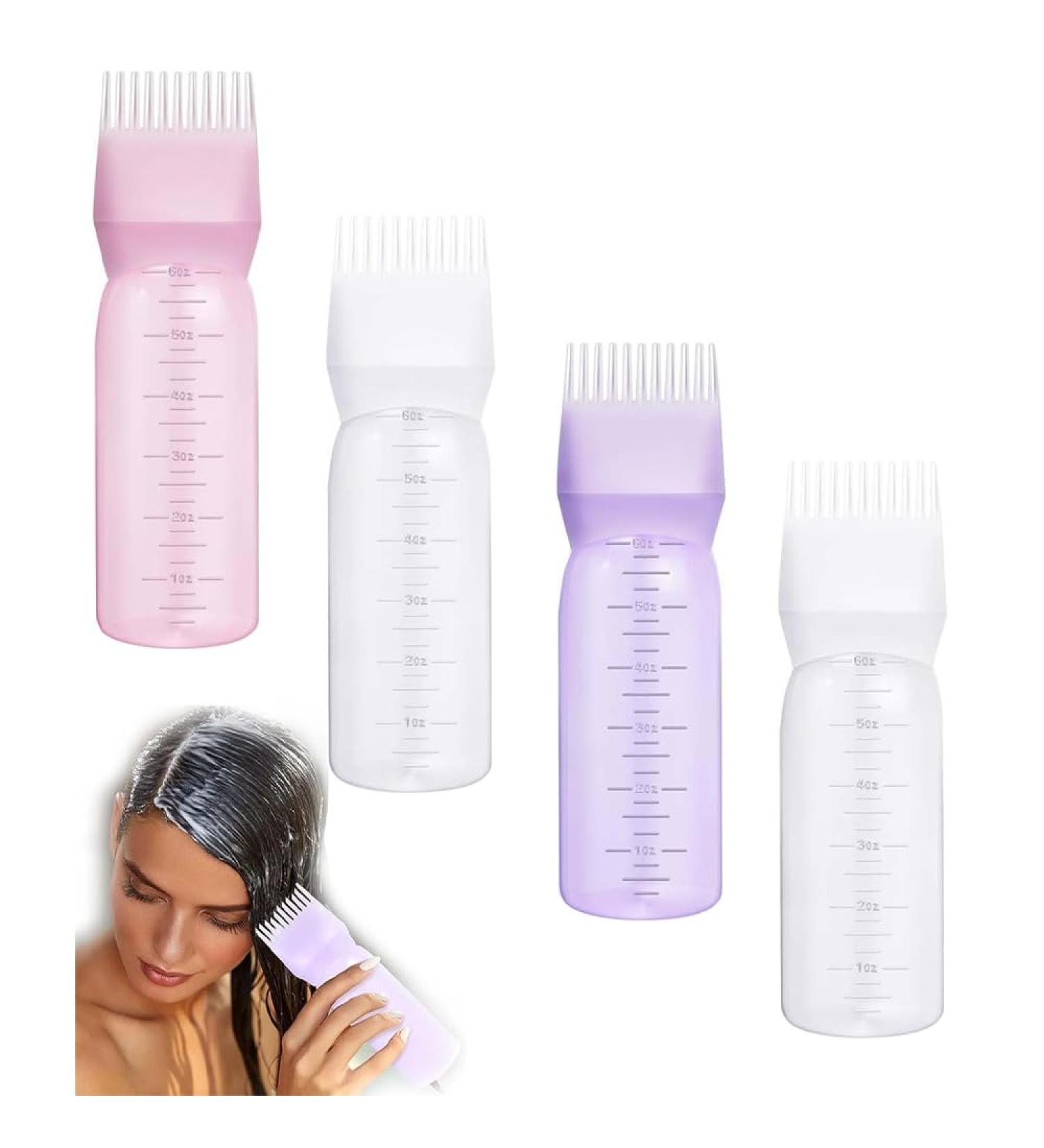 YWKJDDM Hair Dye Brush Bottle 4 Pieces Applicator Bottle Hair 120 ml Hair Oil Applicator Bottle Hair Dye Brush Bottle Root Comb Applicator Bottle for Hair Dye - Buy Online on GoSupps.com