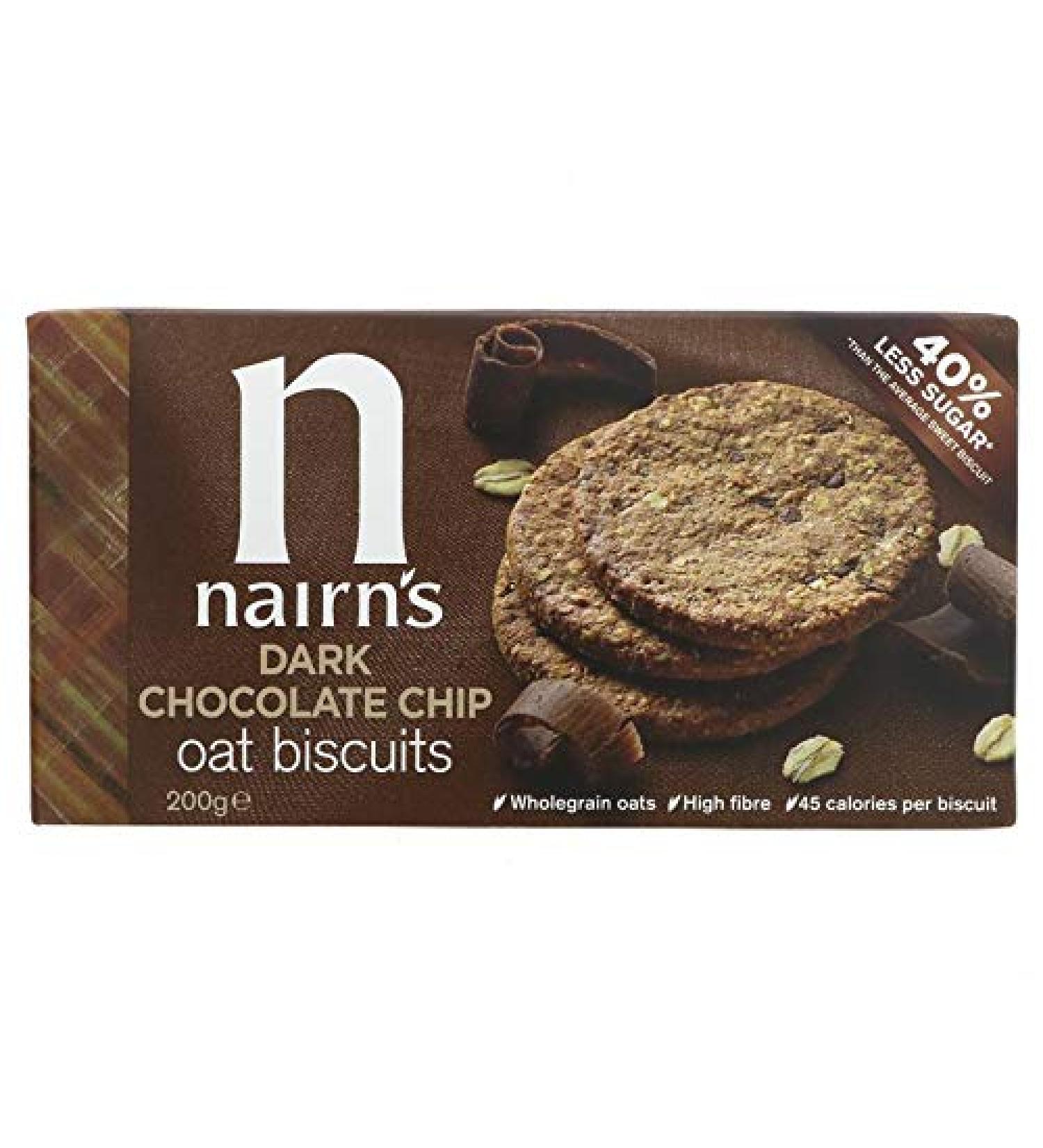 Nairns Lot de 8 p pites de chocolat noir 200 g