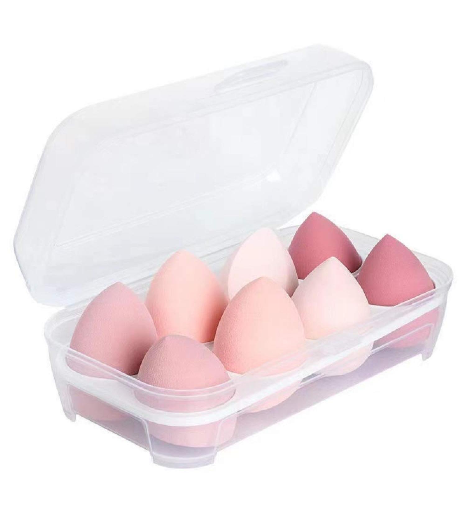 8-Piece Pink Makeup Sponge Set - Beauty Blender for Foundation Powder & Liquid - Flawless Application - Buy Online on GoSupps.com
