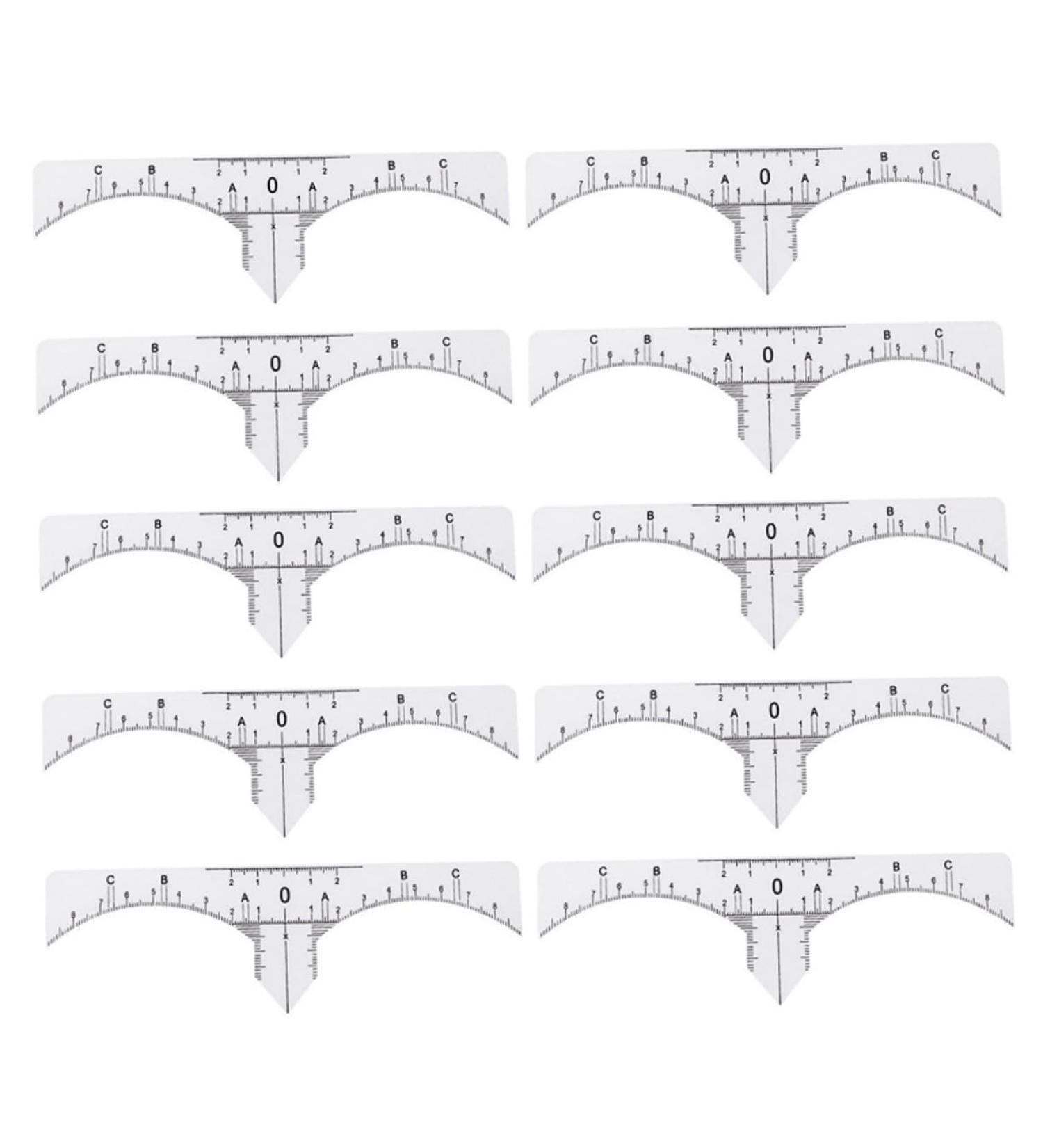 Healeved 20 Pcs Makeup Ruler Brow Ruler Sticker Eyebrow Guide Eyebrow Tools Eyebrow Stencil Disposable White - Buy Online on GoSupps.com