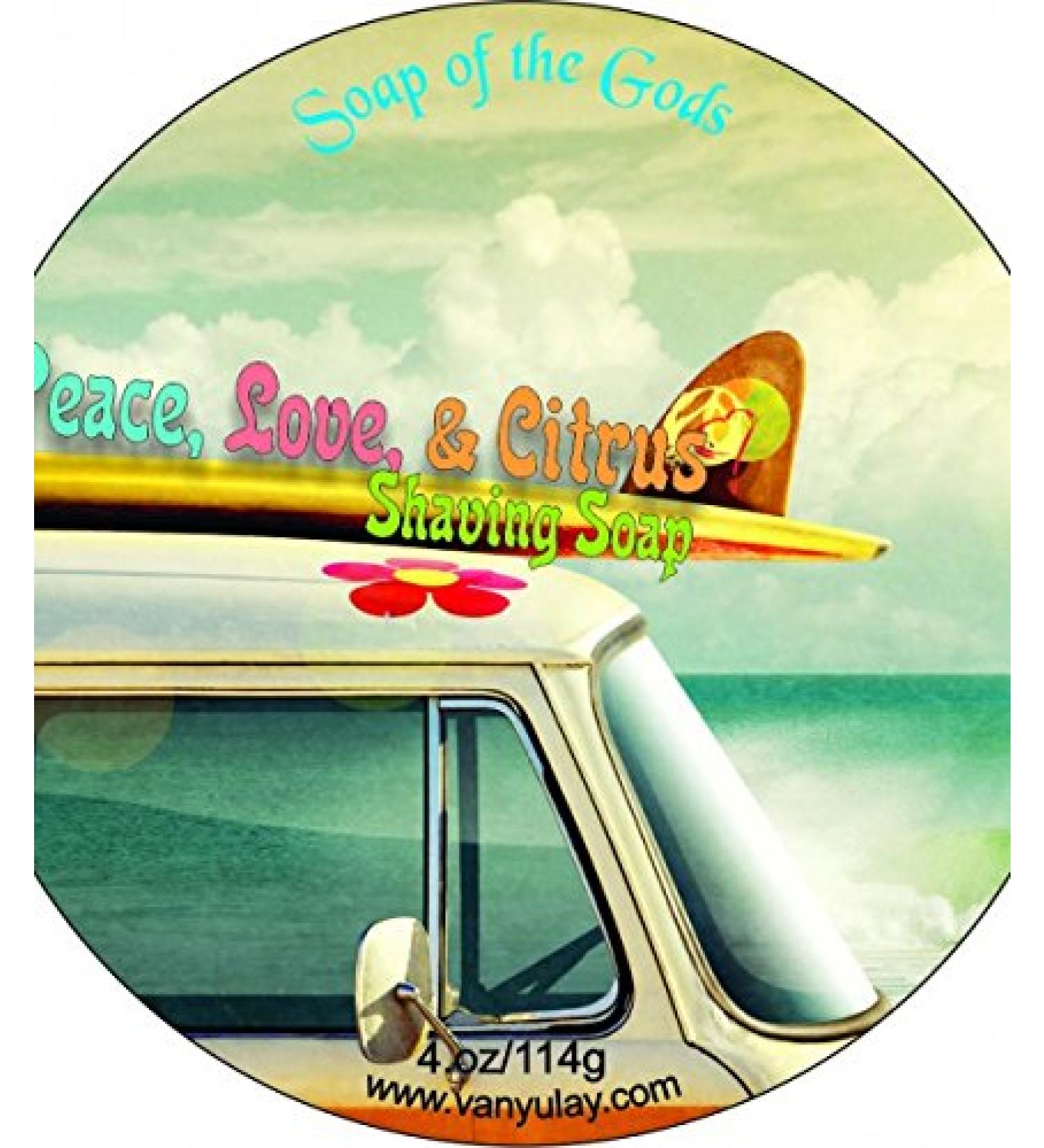 Shaving Soap of the Gods Peace Love & Citrus 4.oz