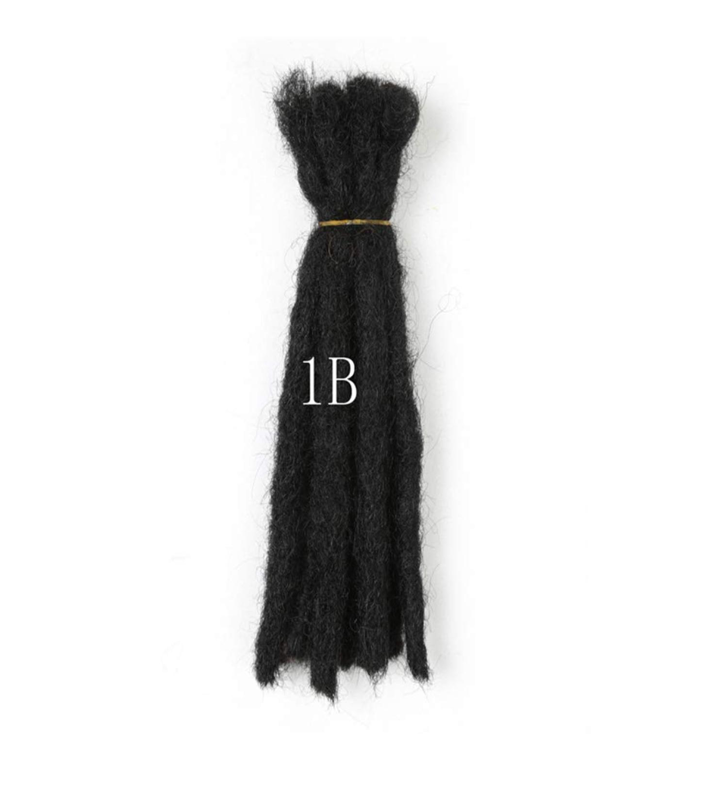 Coolbers 100% Human Hair Dreadlocks Extensions - 12-Inch Handmade Crochet Braids 10 Strands 1cm Width Available in 8 Inch #1b - International Shipping - Buy Online on GoSupps.com