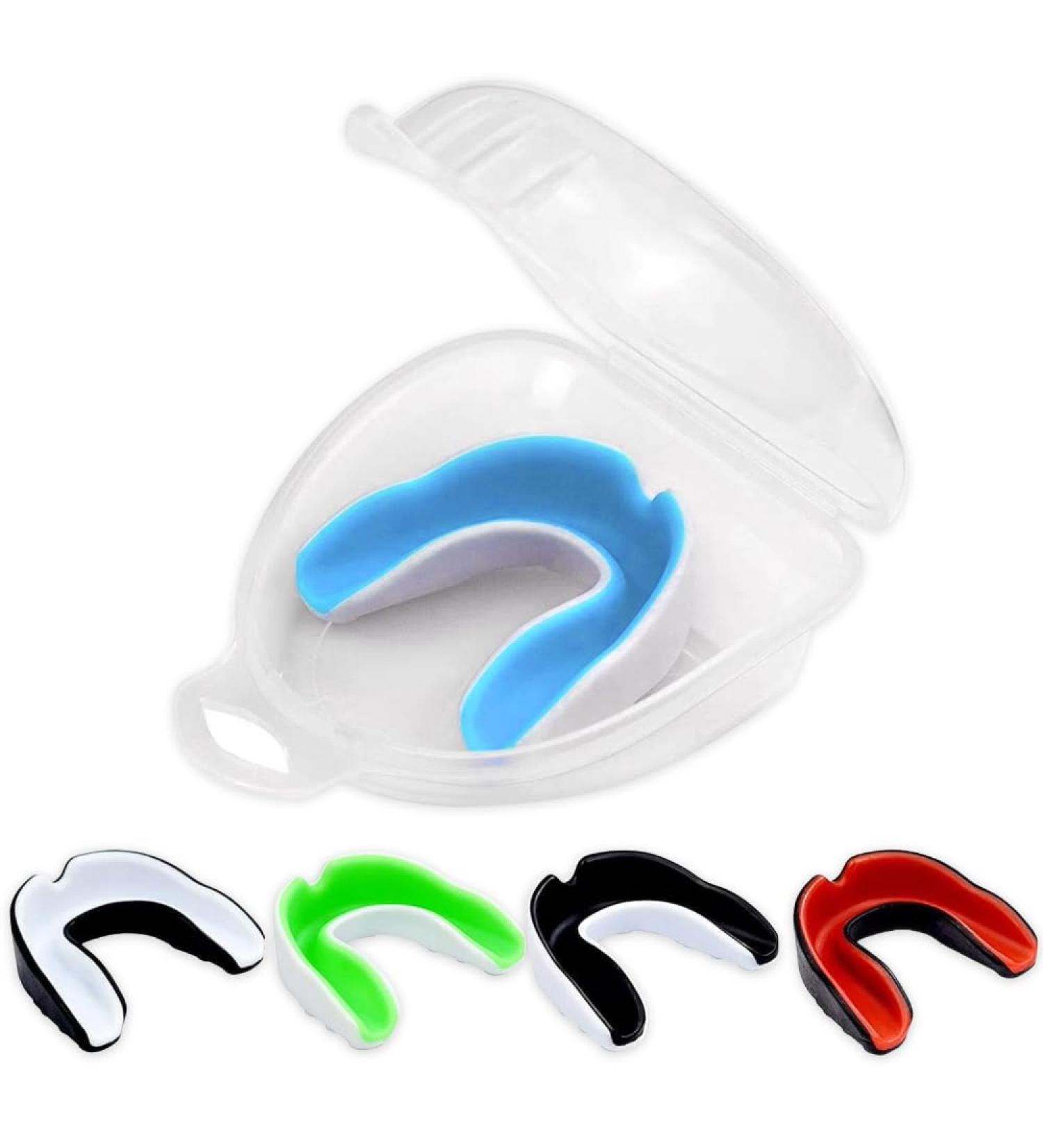 BNGXR 5 Piece Sport Mouth Guard Professional Mouthguard Child Sport Mouthguard Moldable Gum Guards with Transparent Port - Buy Online on GoSupps.com