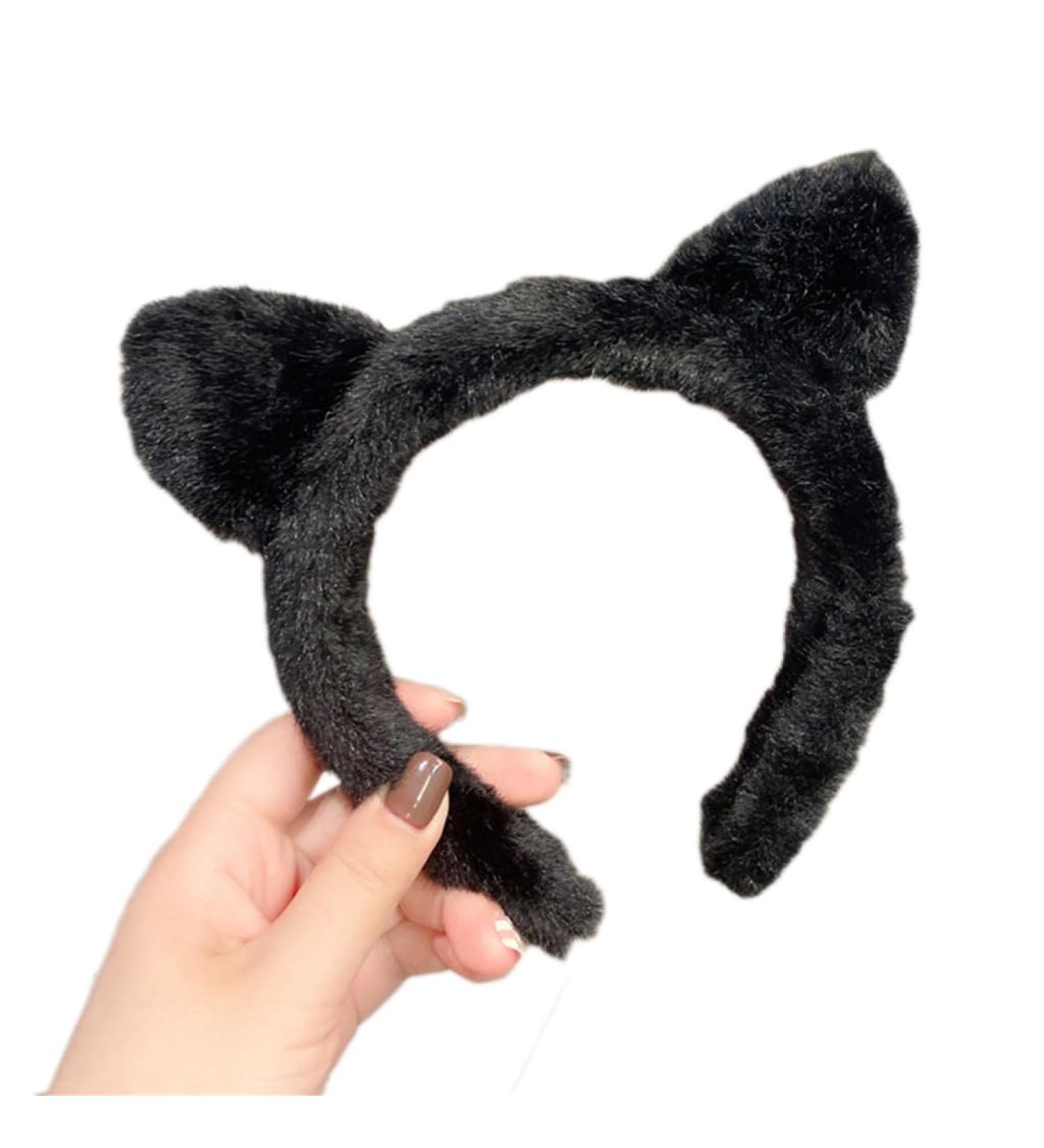 TQUXNGA Cat Ear Hair Hoop Woman Casual Skincare Makeup Headband for Home Travel s Cosplay Hair Accessories Black - Buy Online on GoSupps.com