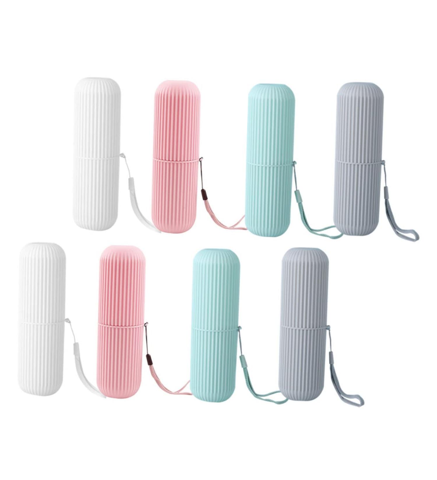 Frcolor 8 Pieces Toothbrush Holder Set - Portable Travel Storage Box for Toothbrush & Toothpaste - Essential Body Care Accessories - Buy Online on GoSupps.com