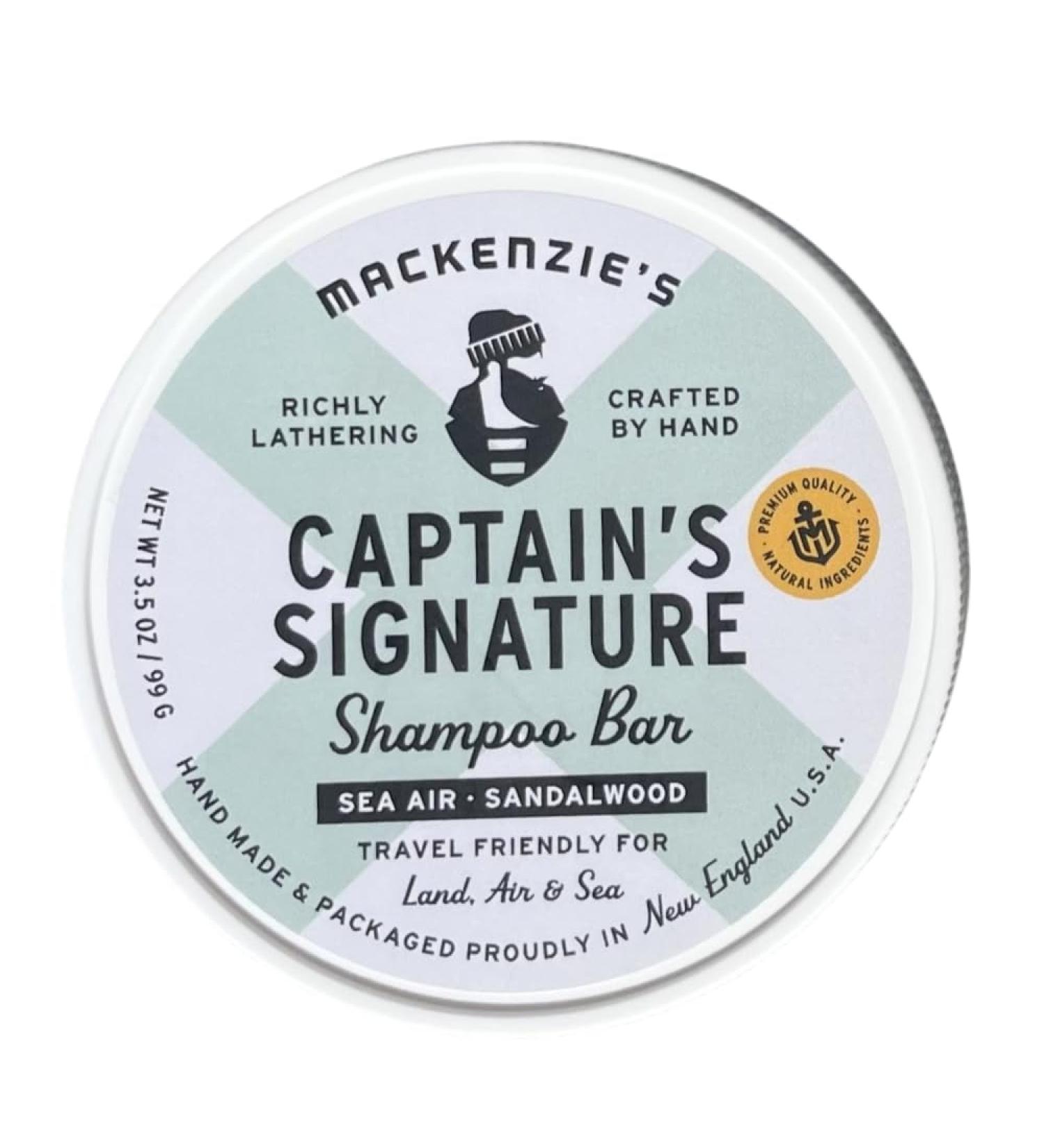 MACKENZIE S Captain's Signature Shampoo Bar - Best Gifts for Fishermen & Men - Deep Cleaning Travel Friendly 3.5 OZ - Buy Online on GoSupps.com