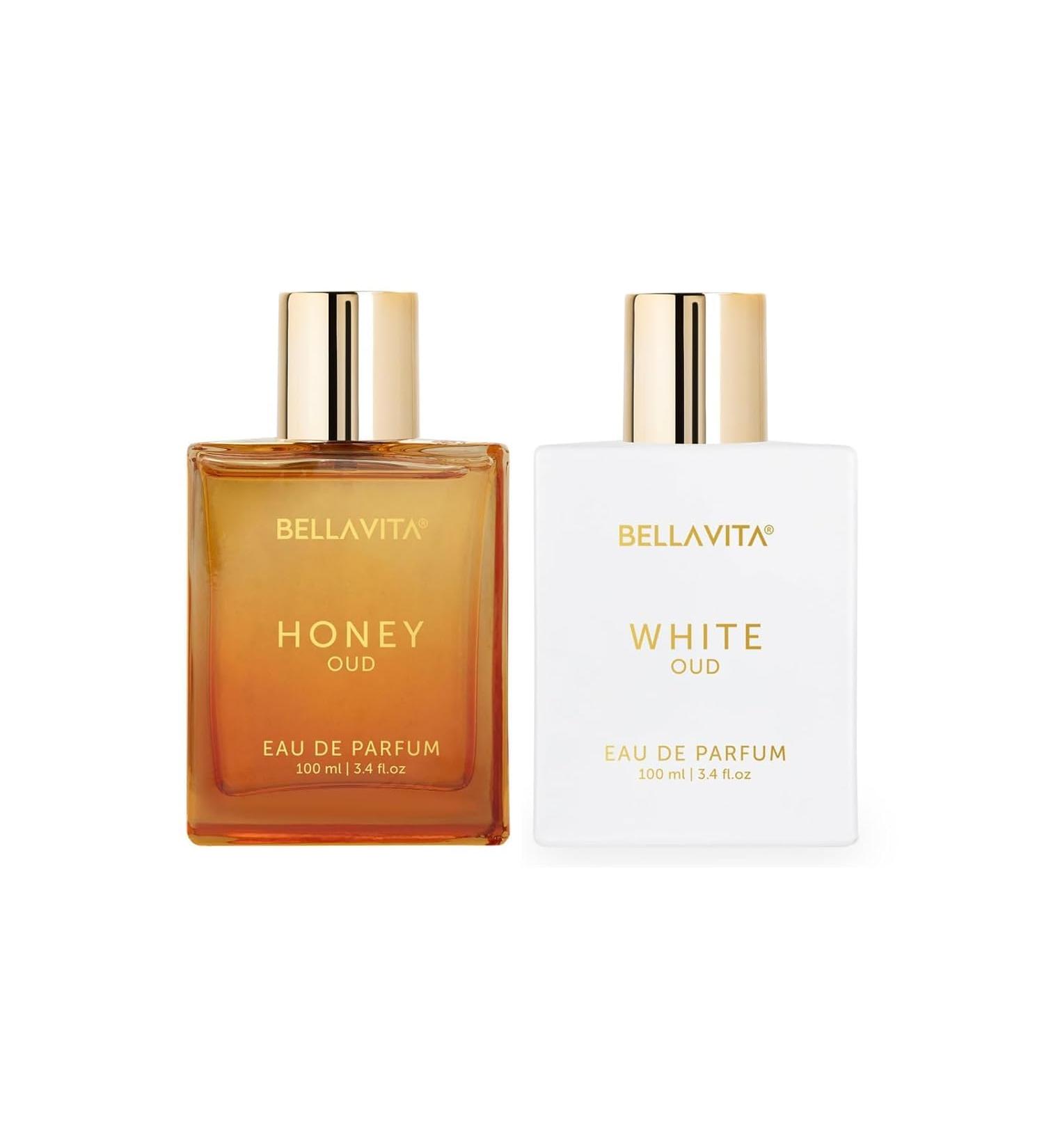 Perfume Duo: Honey Oud Eau de Parfum (3.4 fl. oz.) + Luxury White Oud Eau de Parfum (3.4 fl. oz.) | Long-Lasting Vegan & Cruelty-Free Fragrances for Every Occasion - Buy Online on GoSupps.com