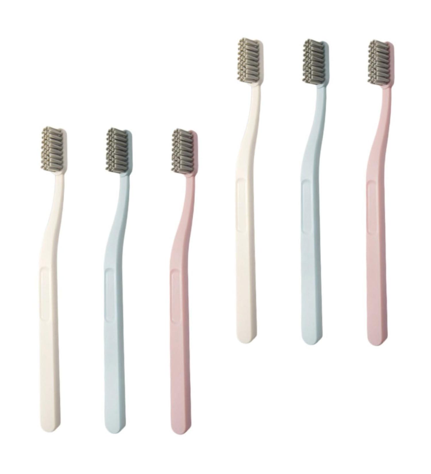 Coolhiya 6-Pack Stiff Bristle Manual Toothbrushes for Adult Oral Care | Effective Tooth Cleaning Solution - Buy Online on GoSupps.com