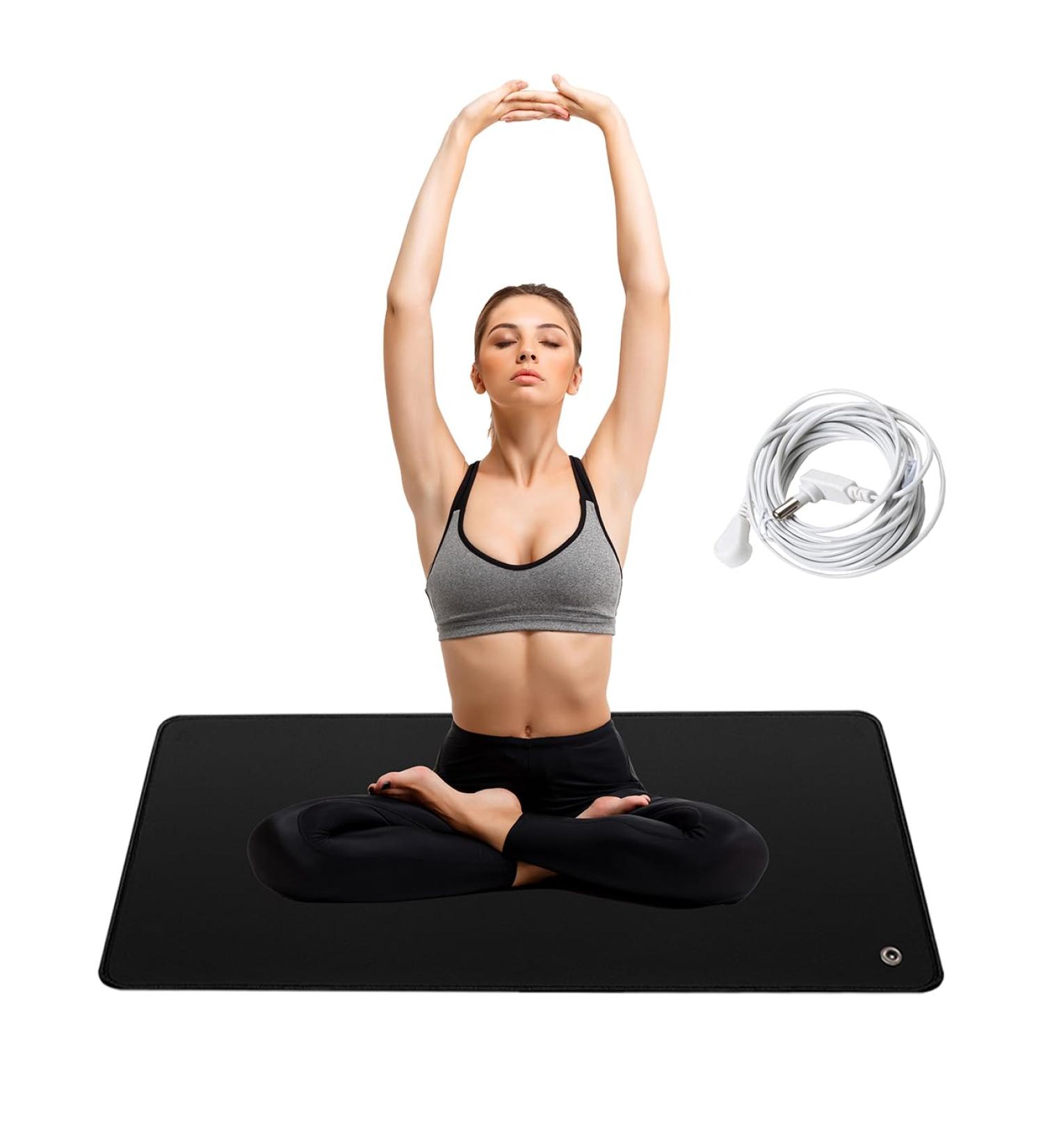 Loydbdt Ground Mat 60x90 cm - Universal Earth Pad with 4.5m Ground Cable | Improve Health & Blood Circulation | Grounding Mat for Bed - Buy Online on GoSupps.com