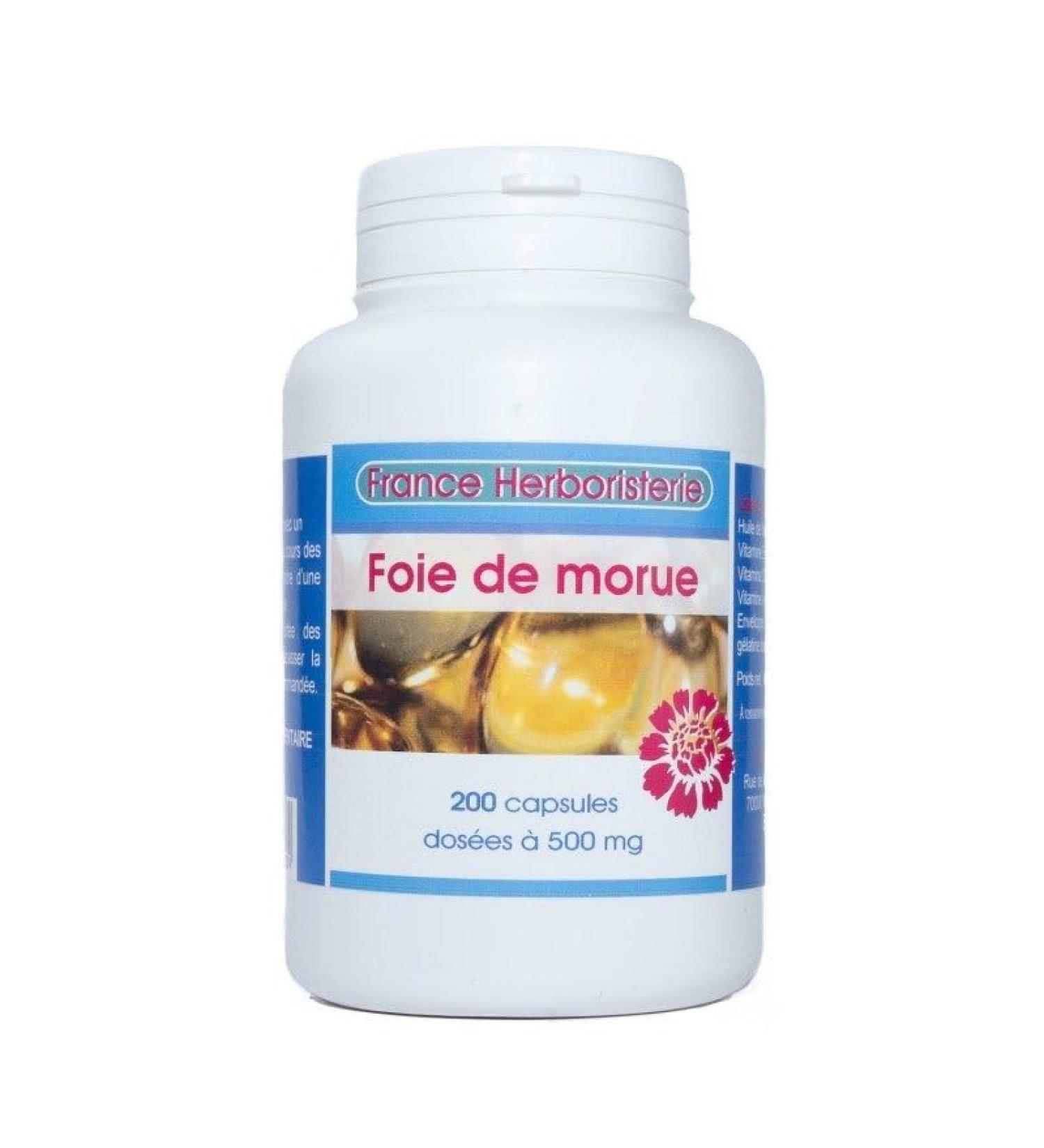 France Herboristerie COD LIVER OIL 200 capsules dosed at 500mg