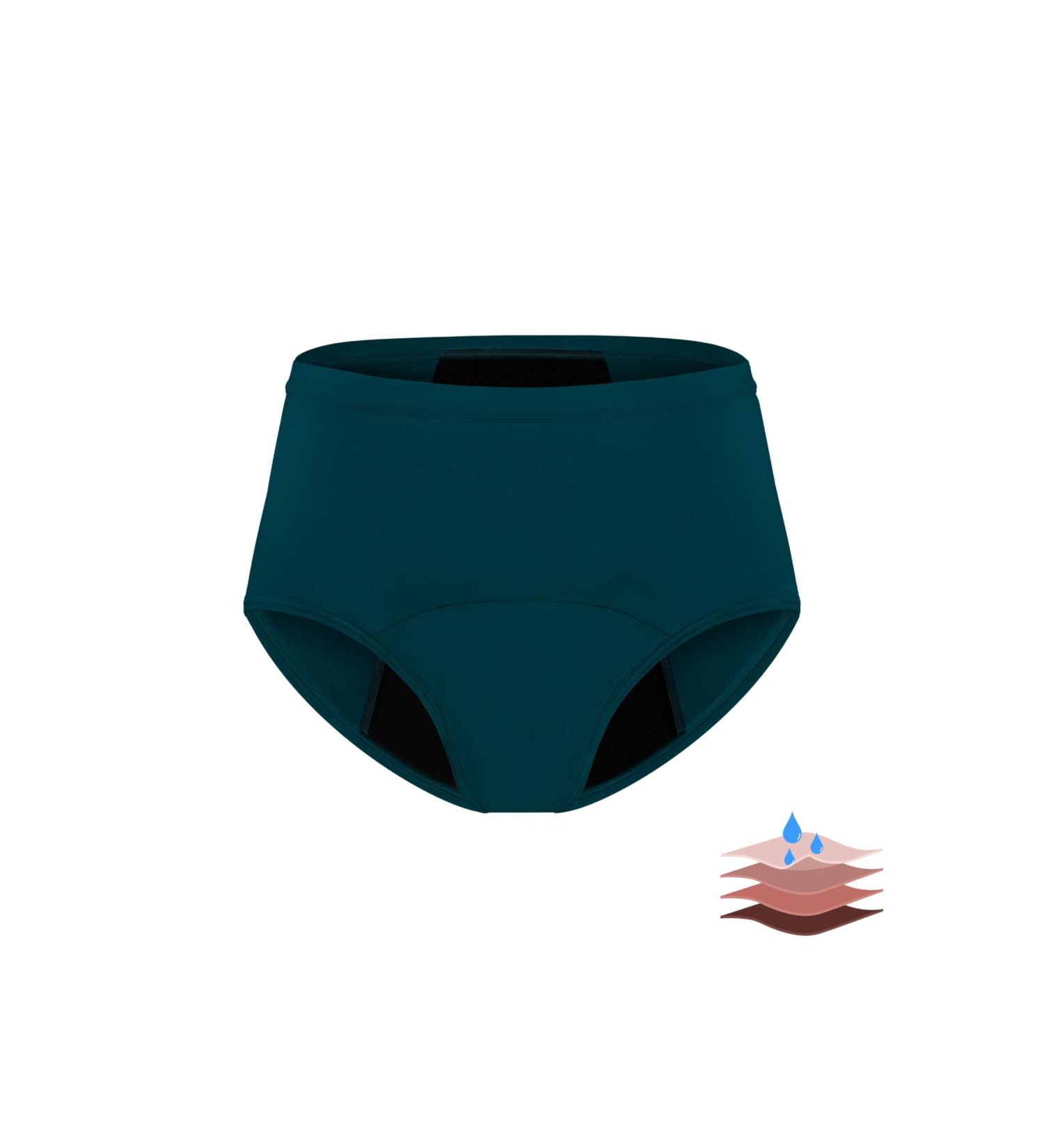 Leovqn Lace Trim Period Pants for Women - Heavy Flow Menstrual Underwear, Leakproof Postpartum Briefs - Midnight Blue, Size L - Buy Online on GoSupps.com