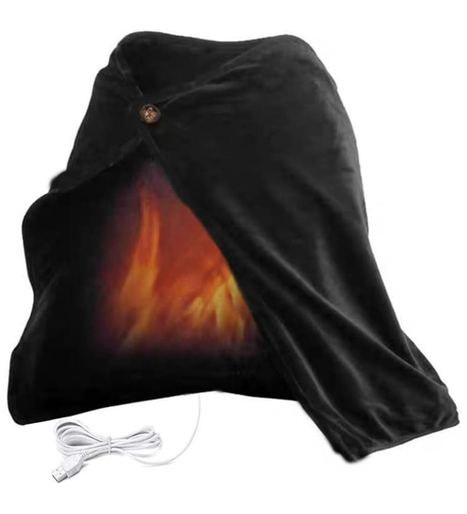 PCIVZXAM USB Heated Fleece Scarf & Wrap - Intelligent Electric Heating Blanket for Home - Black Durable 40x80 cm - Buy Online on GoSupps.com