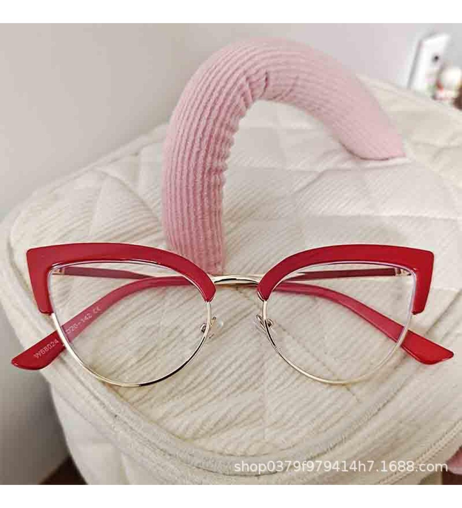 PARWANA Anti UV Large Blue Light Blocking Cat-Eye Readers | +350 Flat Light Mirror Eyeglasses - International Shipping Available - Buy Online on GoSupps.com