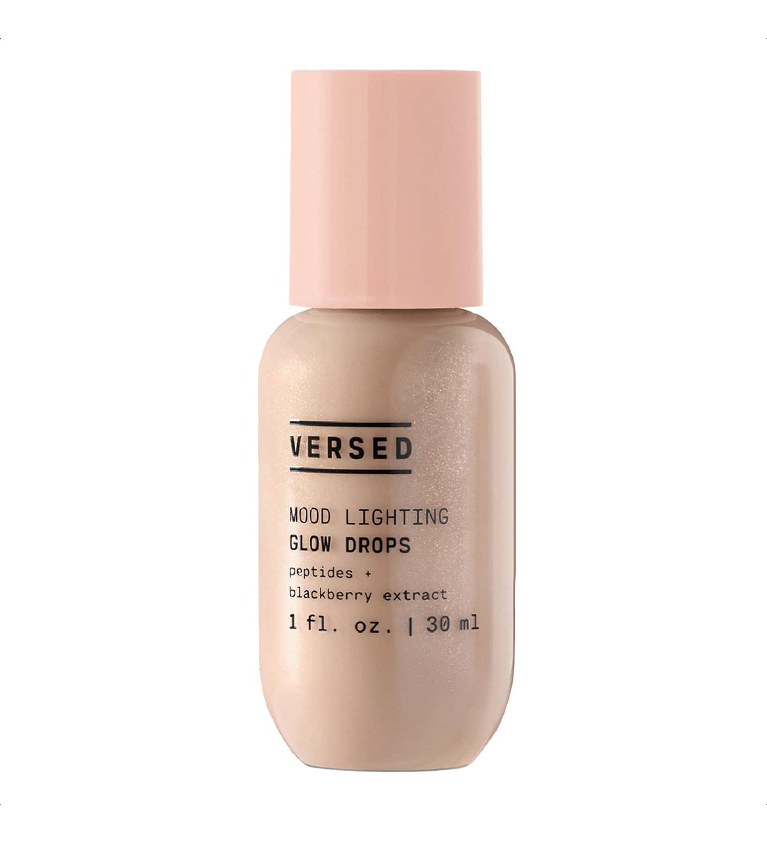 Versed Mood Lighting Luminizing Glow Facial Drops - Sheer Golden Highlight with Light-Reflecting Pigments - Vegan Formula with Hyaluronic Acid - 1 fl oz - Buy Online on GoSupps.com