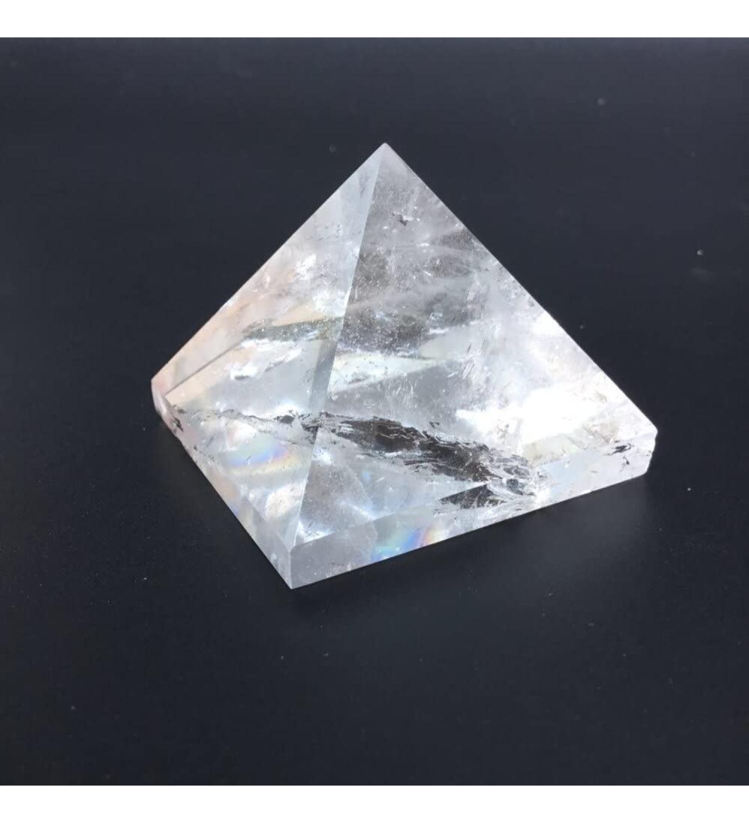 Natural Clear Quartz Crystal Stone Transparent Crystal Pyramid - Buy Online on GoSupps.com