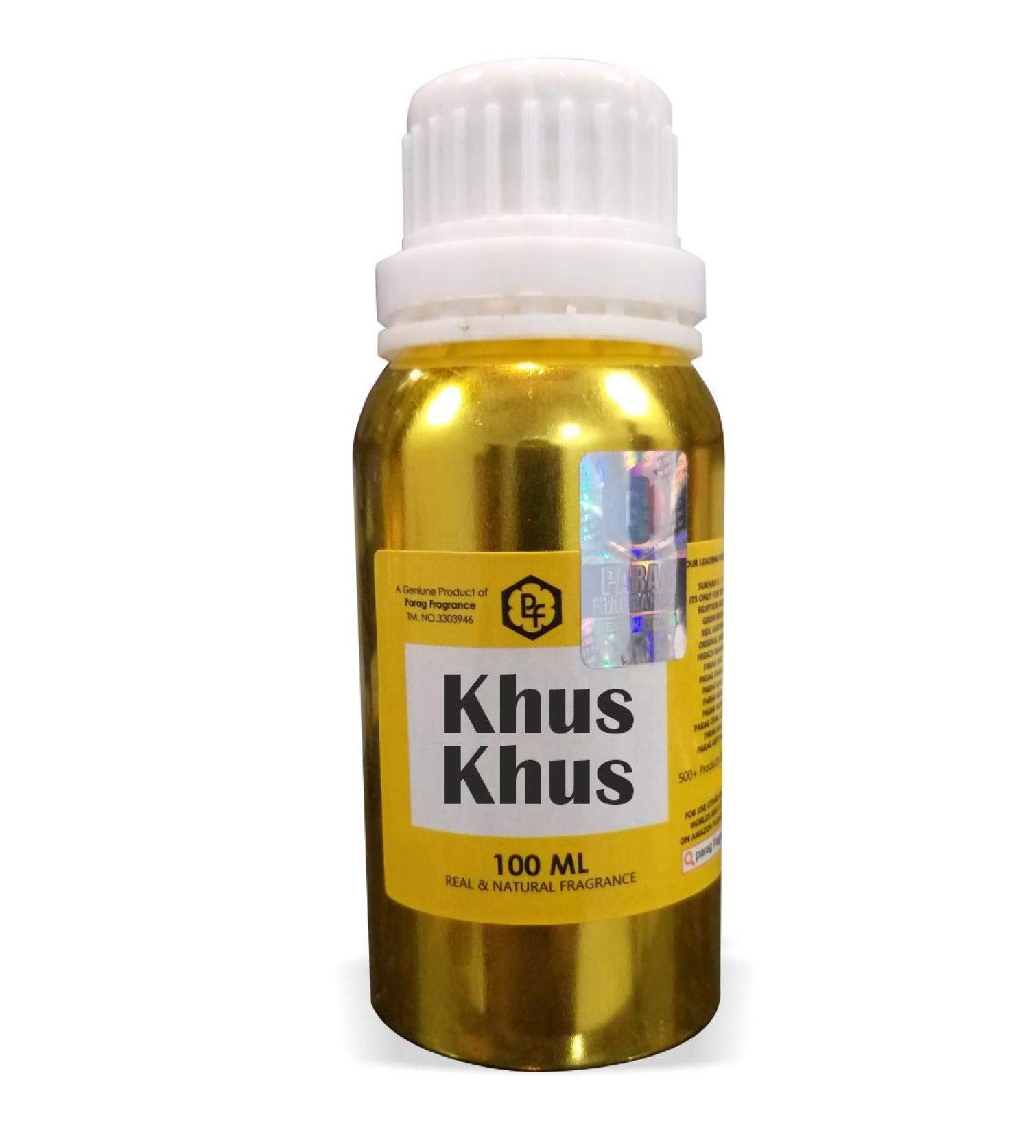 Parag Fragrances Khus Khus Attar 100ml (Alcohol Free Attar For Men) Perfume Oil | Scent | Itra